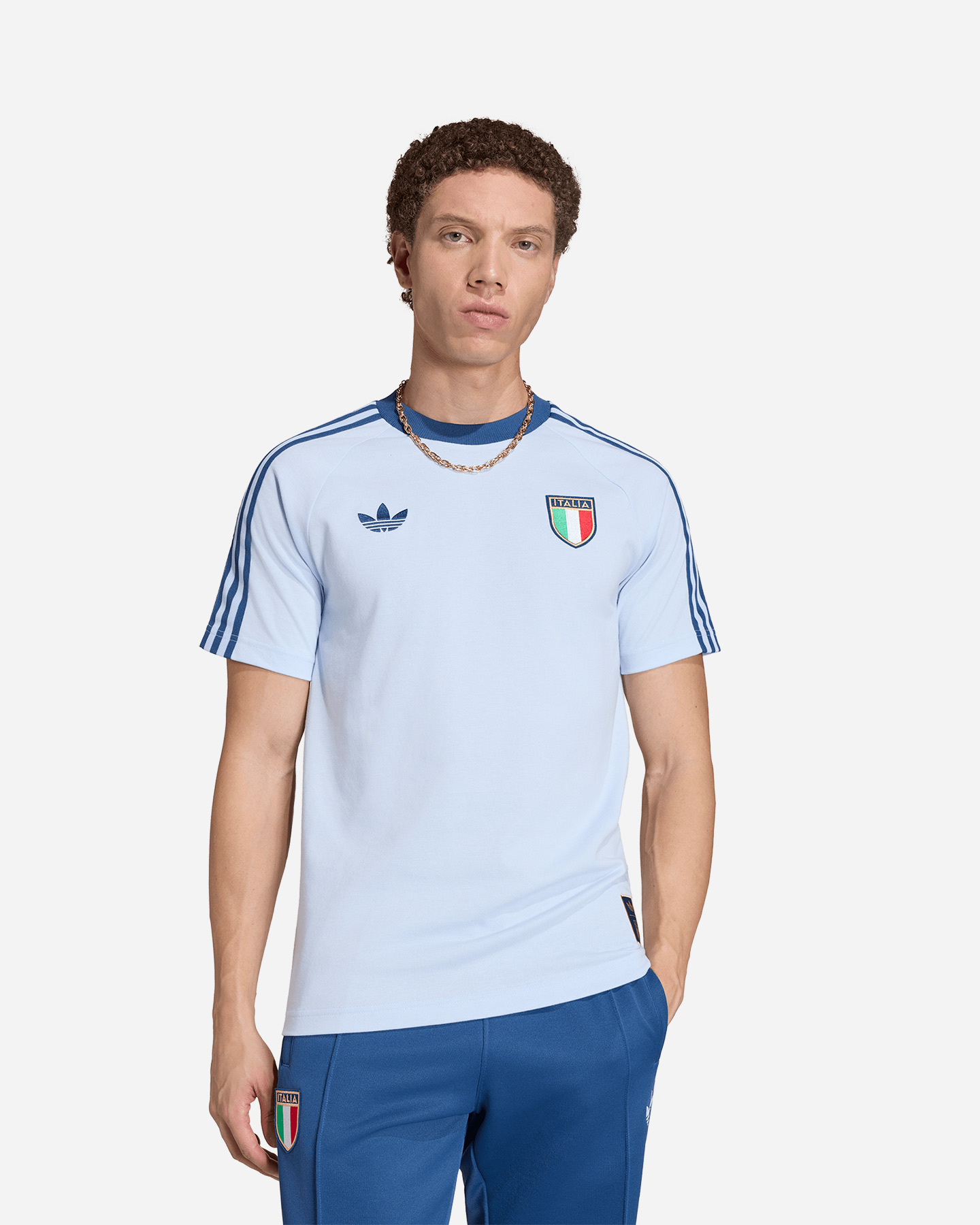 T-shirt ADIDAS ITALIA ORIGINALS M - Azzurro - 1 | Cisalfa Sport