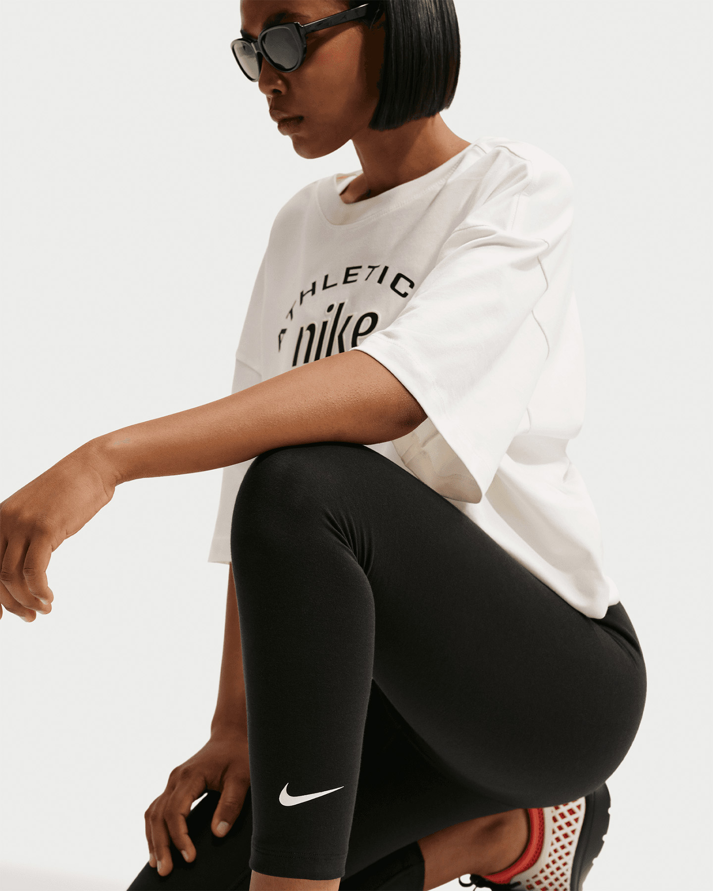 Leggings NIKE STRETCH SMALL LOGO W - Nero - 5 | Cisalfa Sport