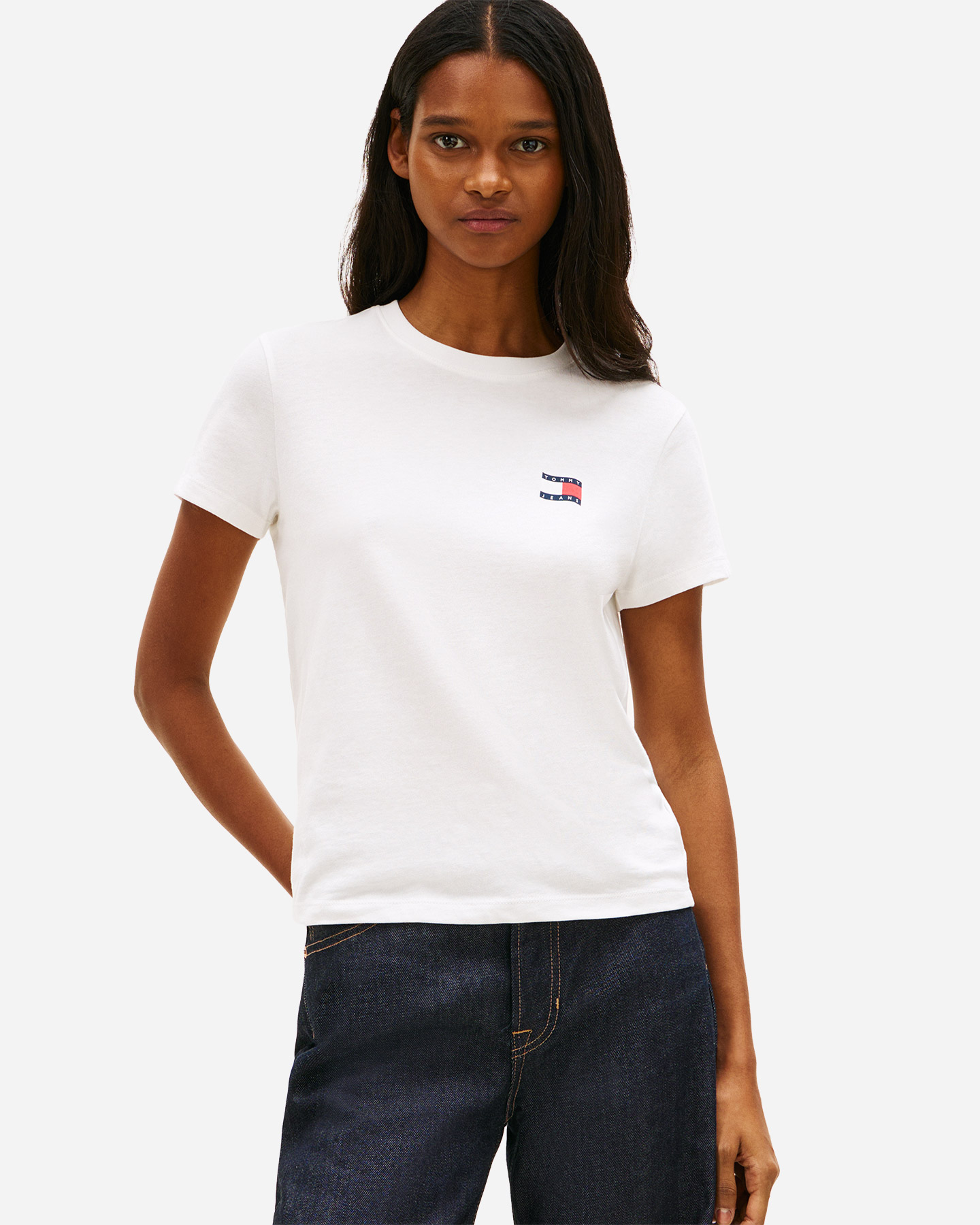 T-shirt TOMMY HILFIGER WAVY FLAG BACK W - Bianco - 4 | Cisalfa Sport