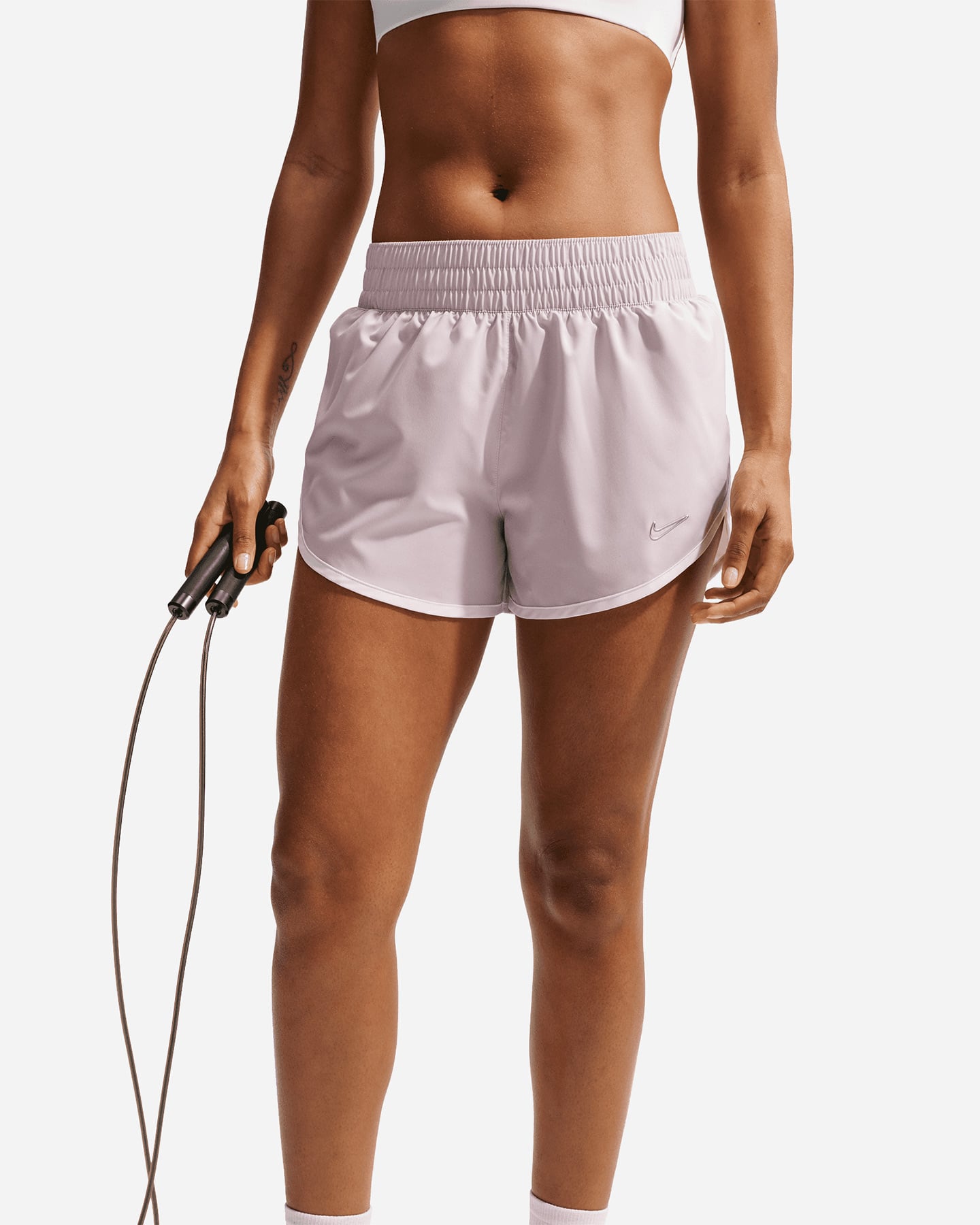 Short training NIKE NK ONE SWOOSH W - Rosa - 3 | Cisalfa Sport