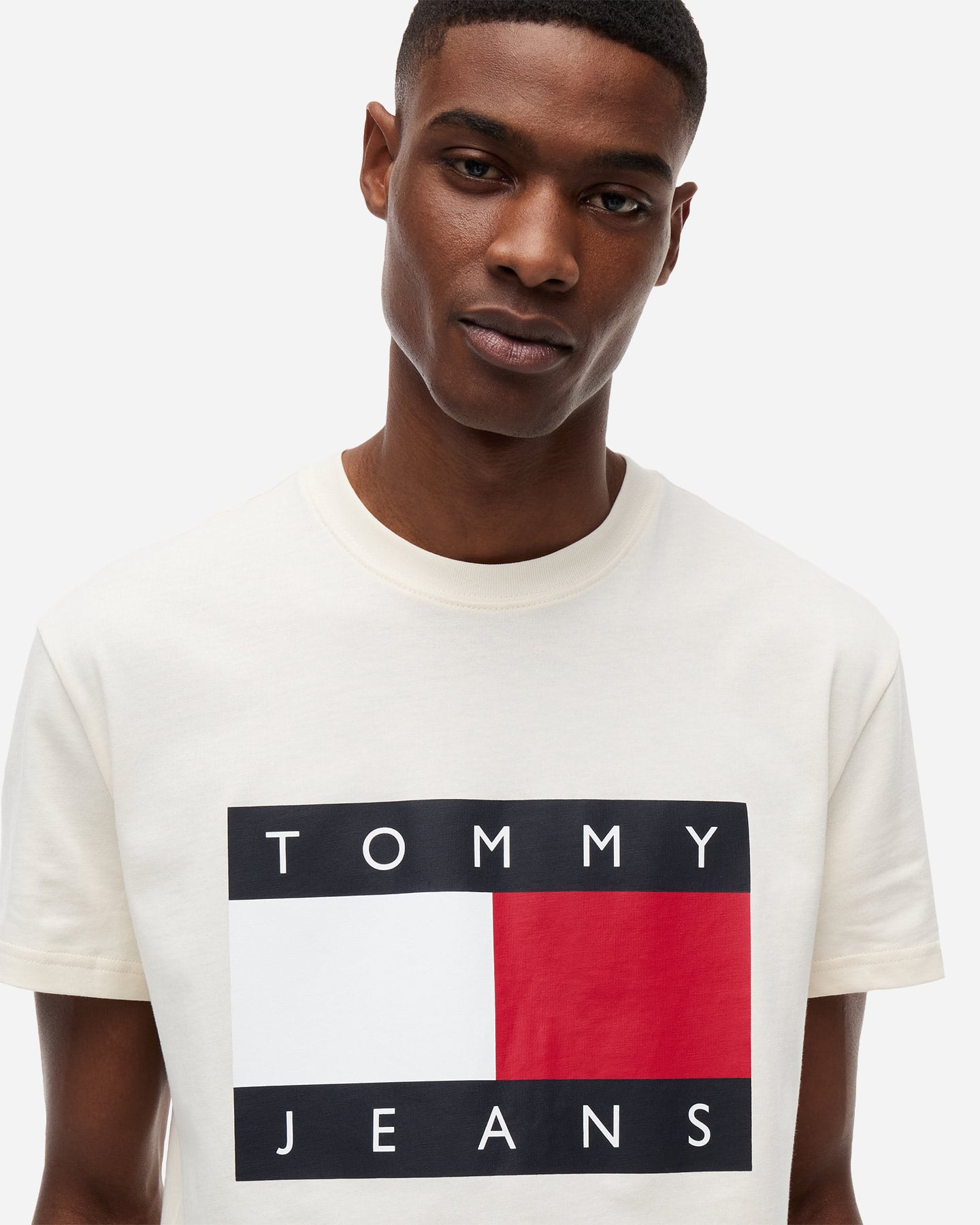 T-shirt TOMMY HILFIGER BIG FLAG CHEST M - Beige - 4 | Cisalfa Sport