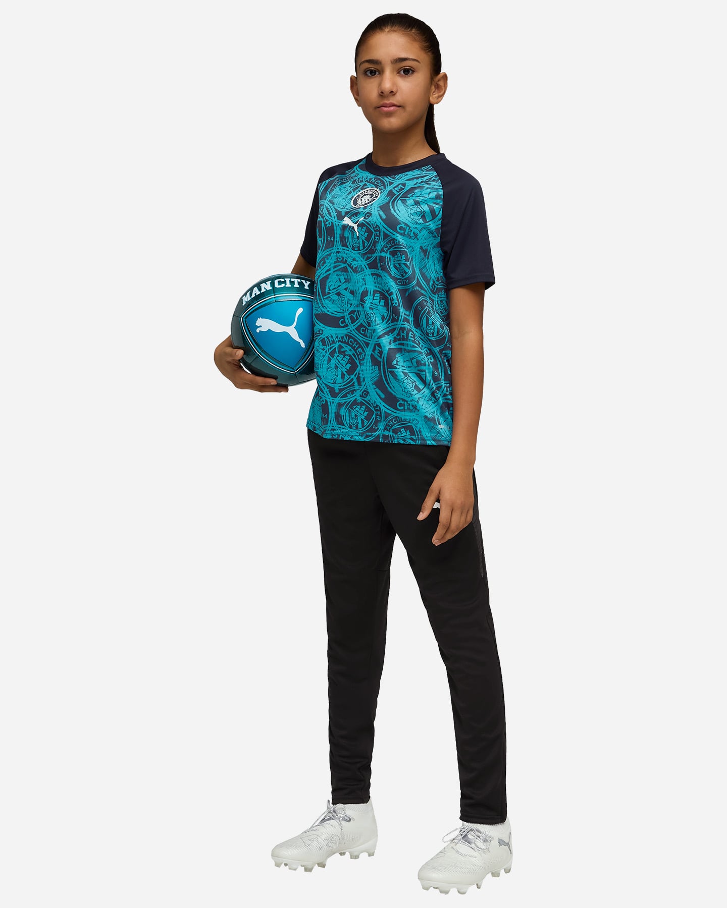 Abbigliamento calcio ufficiale PUMA PREMATCH MANCHESTER CITY 26 JR - Color mix - 2 | Cisalfa Sport