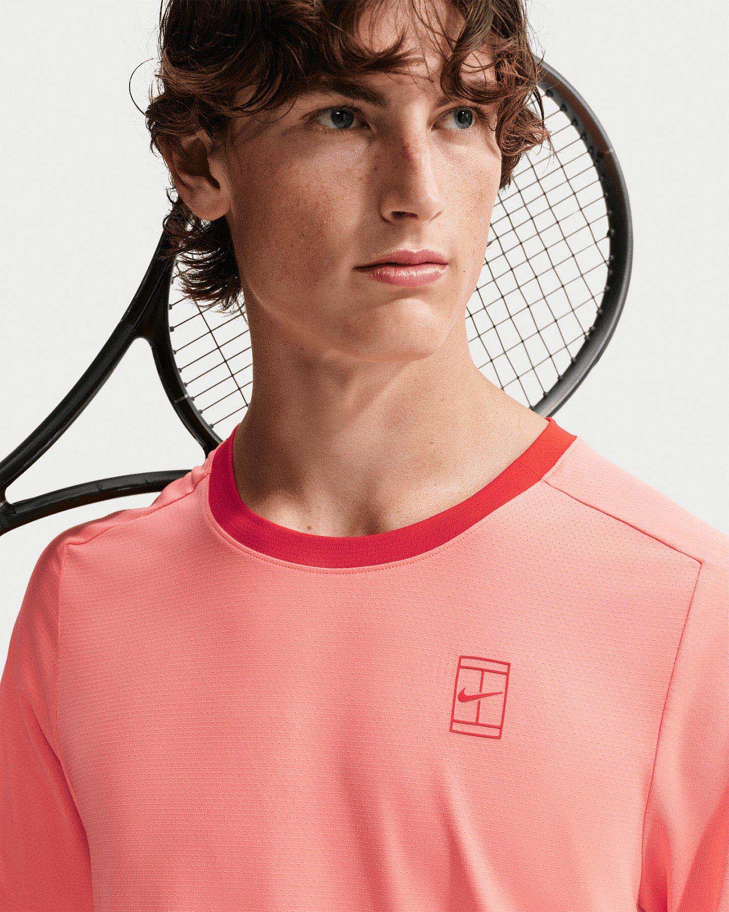 T-shirt tennis NIKE CARLOS M - Rosso - 5 | Cisalfa Sport