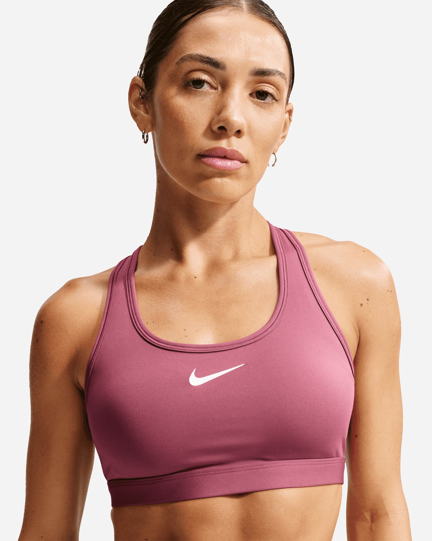 Bra training NIKE SWOOSH SMALL LOGO MS W - Rosa - 3 | Cisalfa Sport