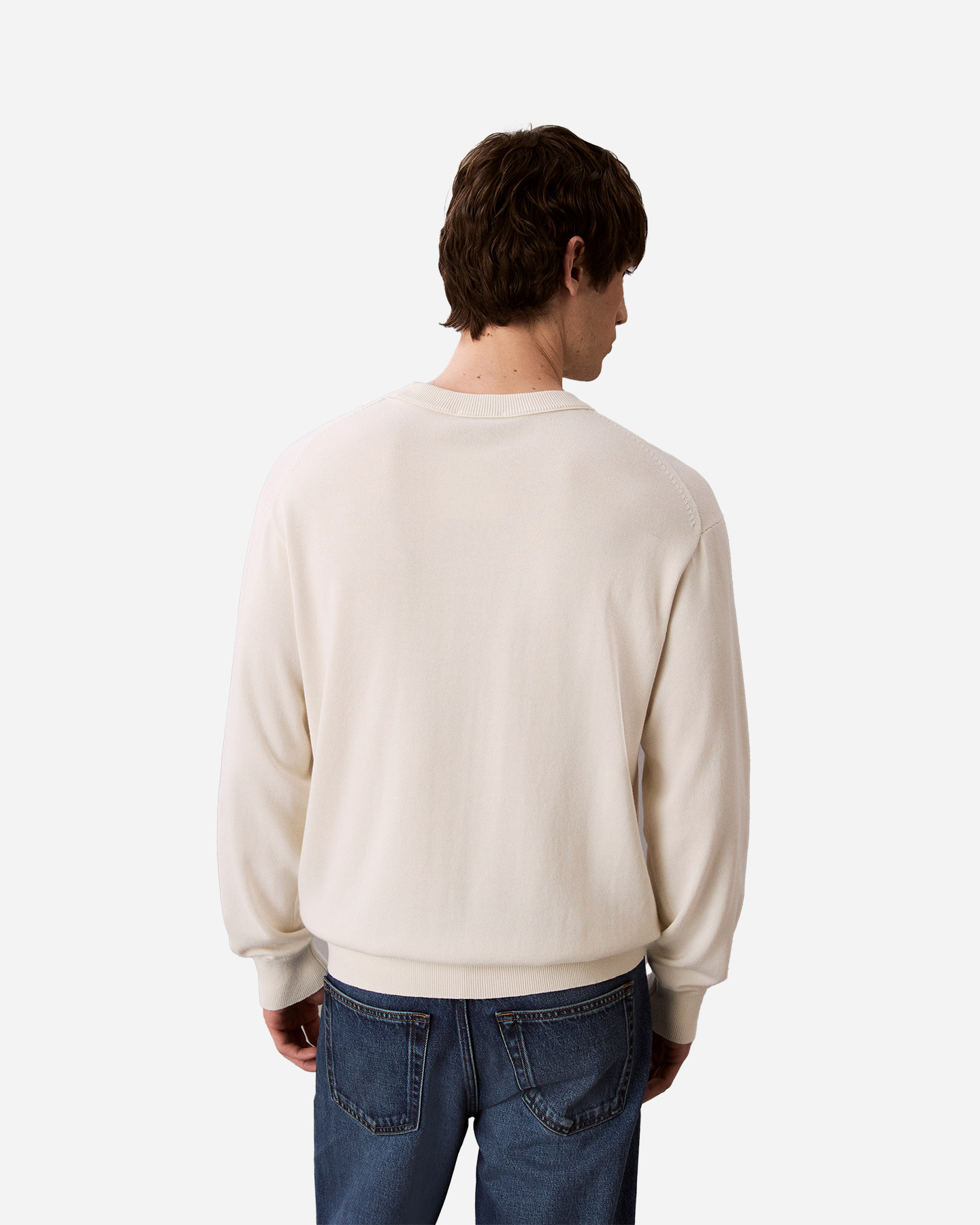 Maglione CALVIN KLEIN JEANS SMALL LOGO M - Beige - 2 | Cisalfa Sport