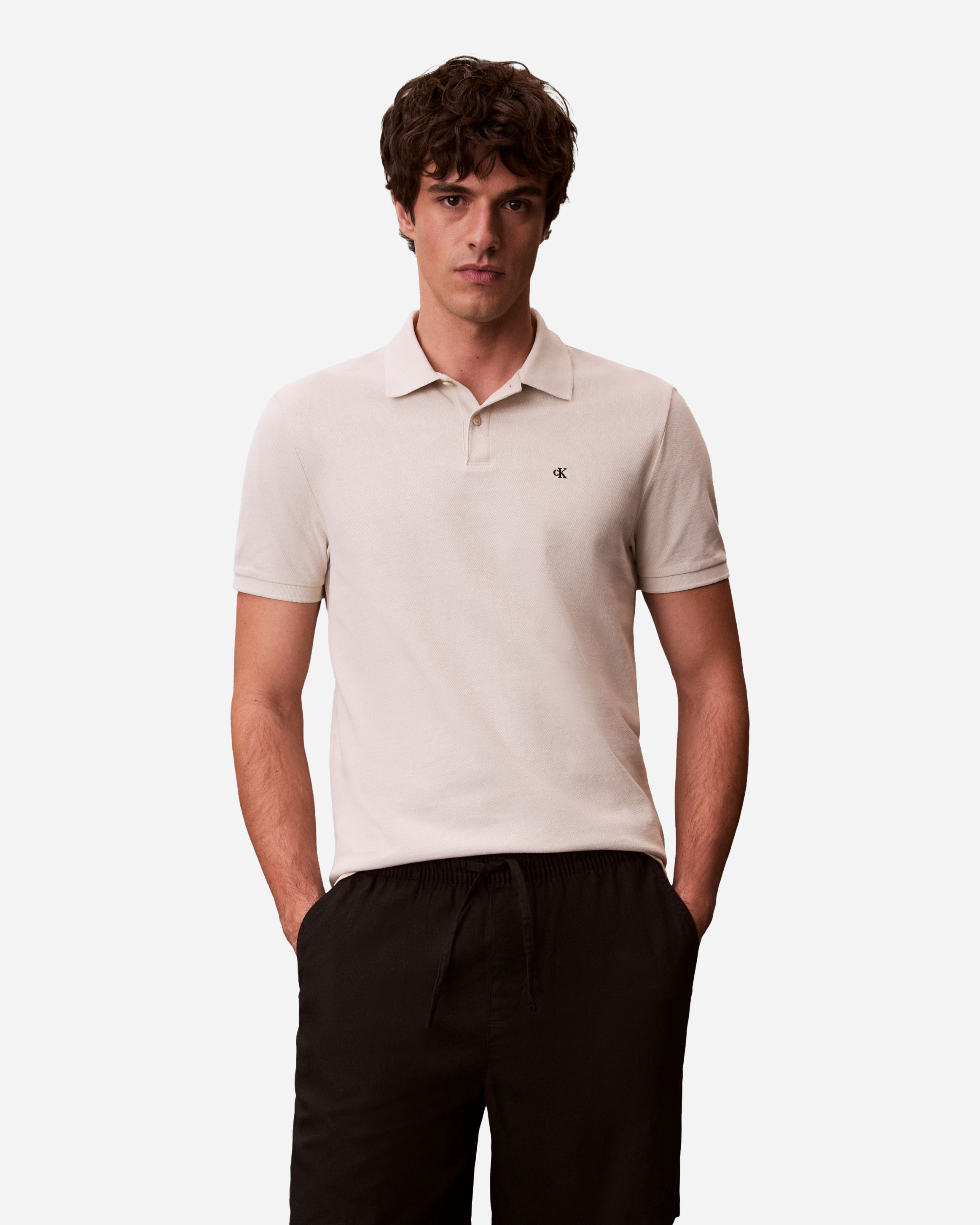 Polo CALVIN KLEIN JEANS SMALL LOGO M - Beige - 1 | Cisalfa Sport
