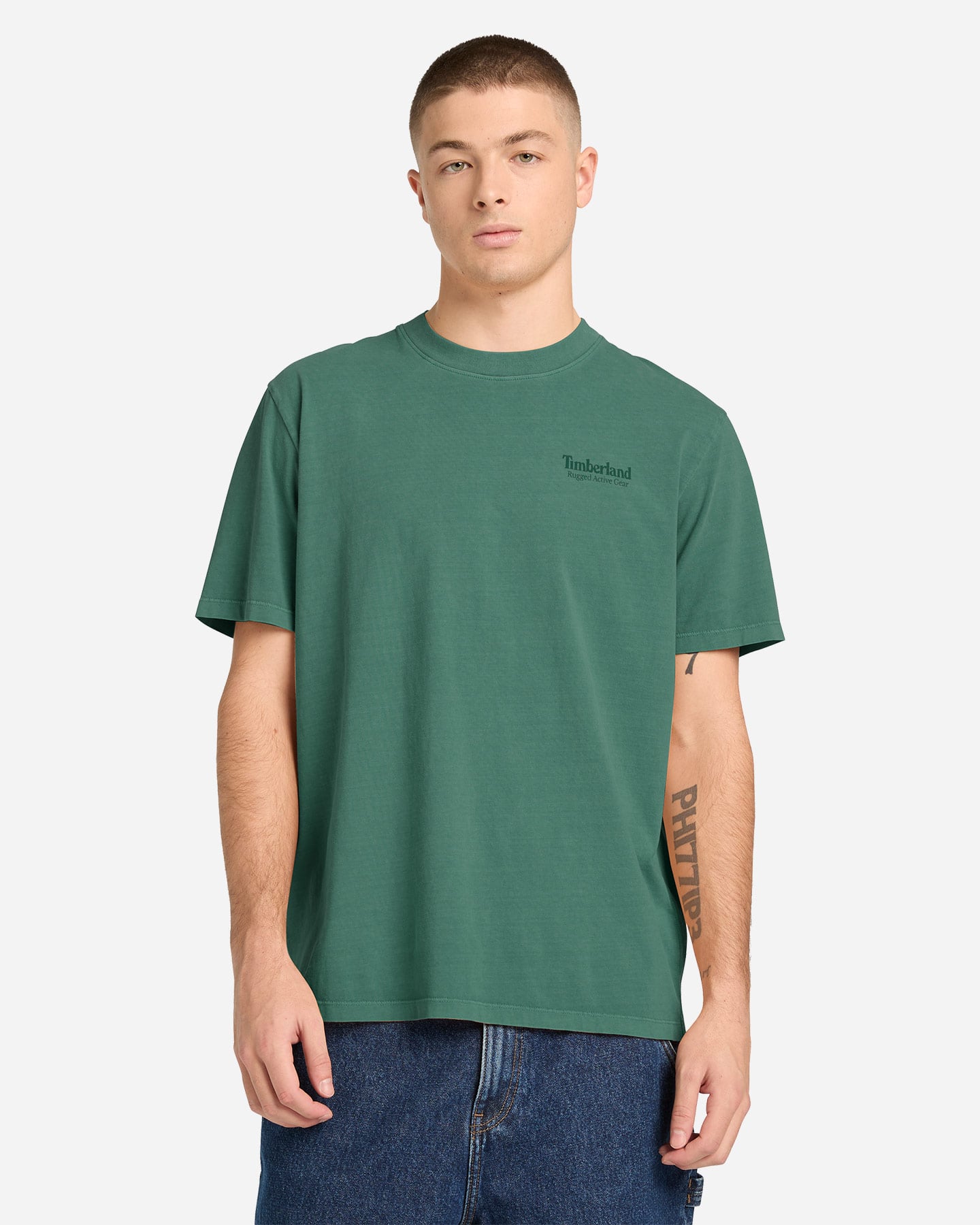 T-shirt TIMBERLAND RUGGED ACTIVE GEAR BACK GRAPHIC M - Verde - 1 | Cisalfa Sport