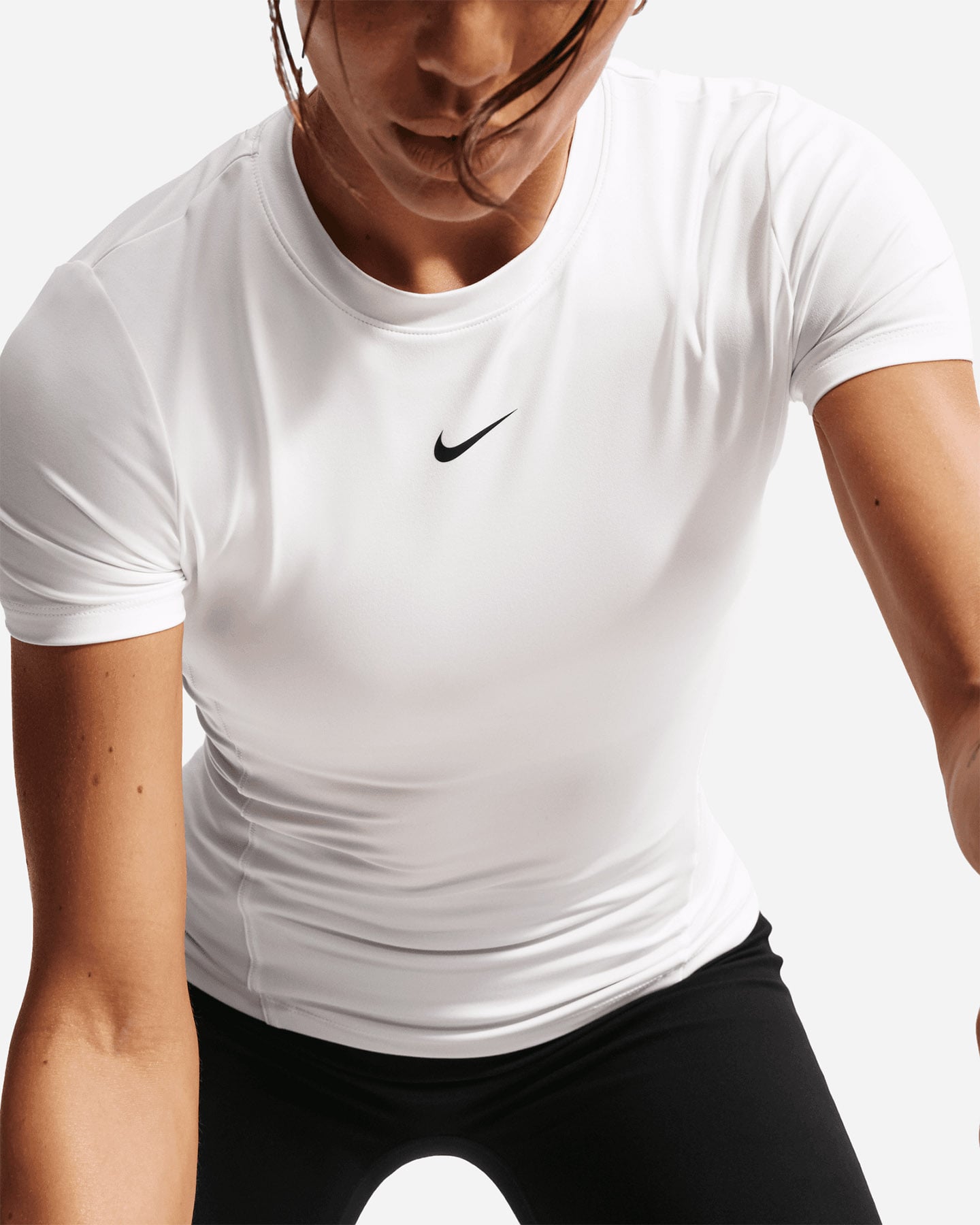 T-shirt training NIKE ONE FIT W - Bianco - 5 | Cisalfa Sport