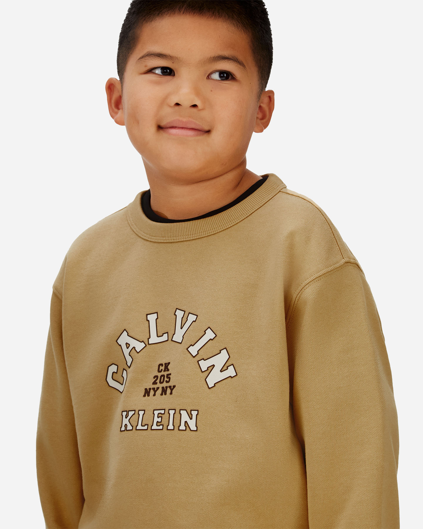 Felpa CALVIN KLEIN JEANS COLLEGE JR - Beige - 4 | Cisalfa Sport