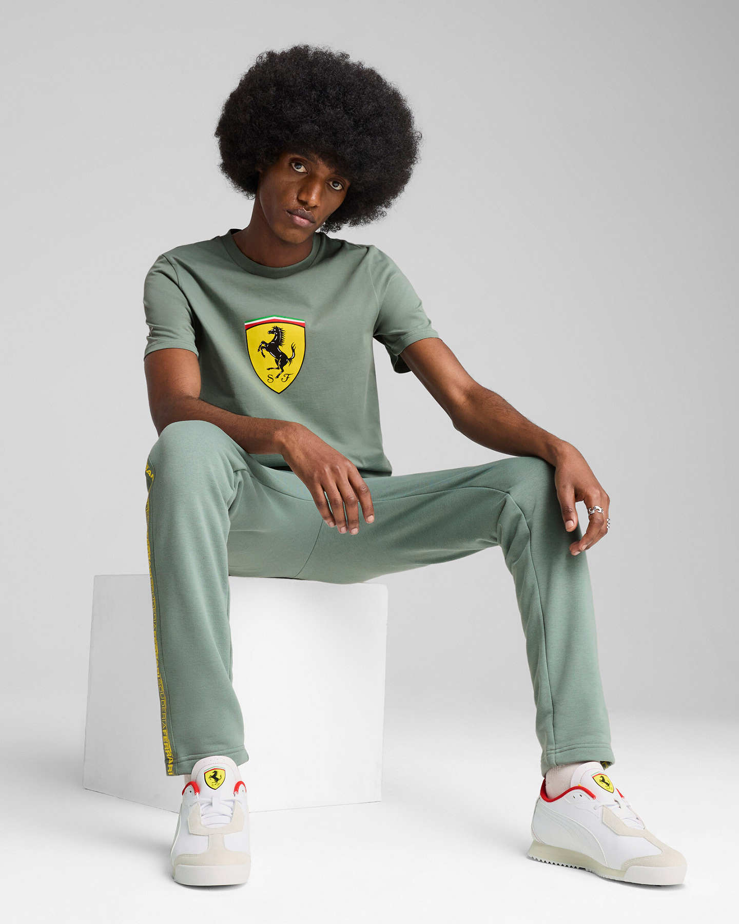 T-shirt PUMA FERRARI COLORED BIG SHIELD M - Verde - 4 | Cisalfa Sport