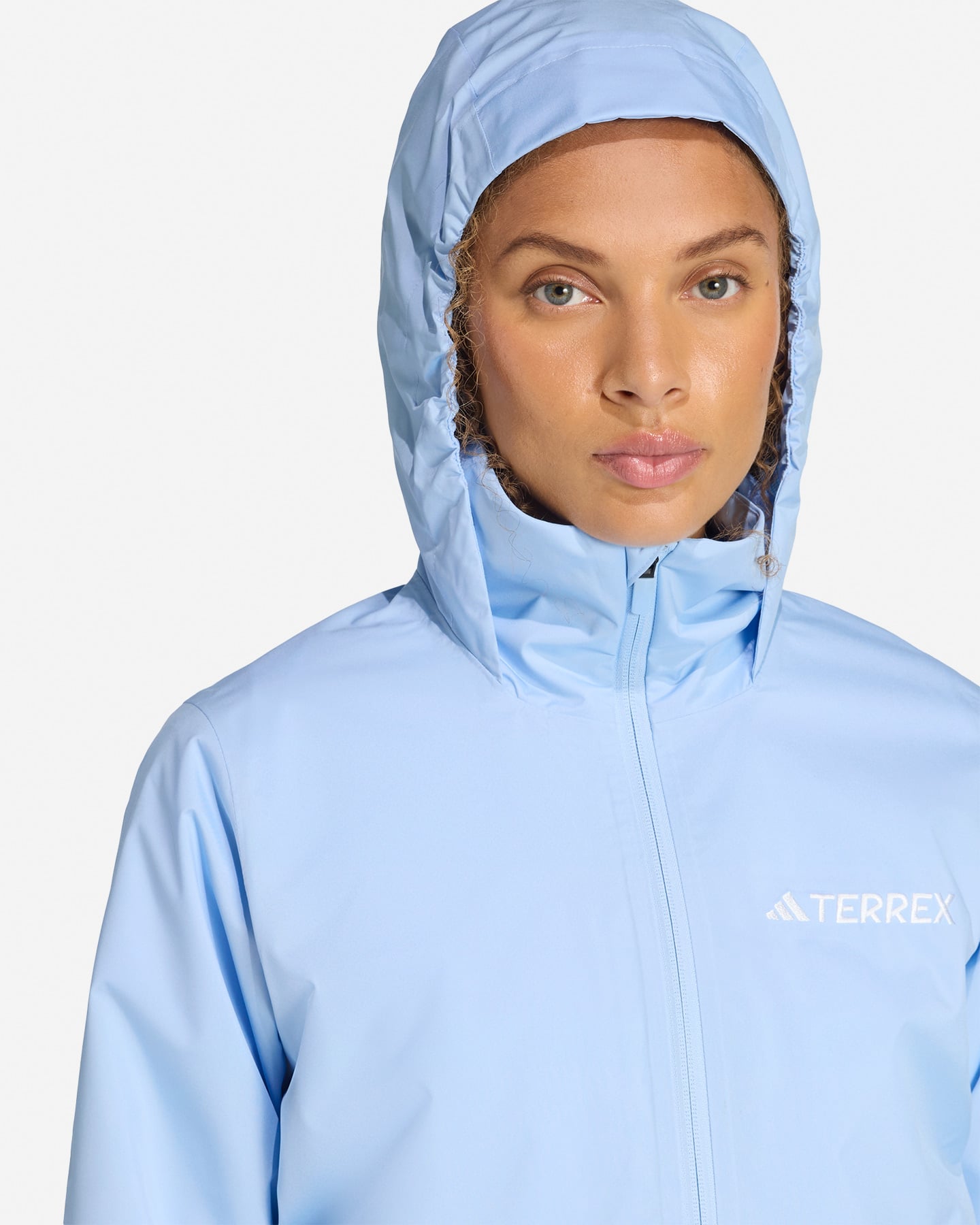 Giacca outdoor ADIDAS MT ESSENTIAL 2L W - Azzurro - 5 | Cisalfa Sport