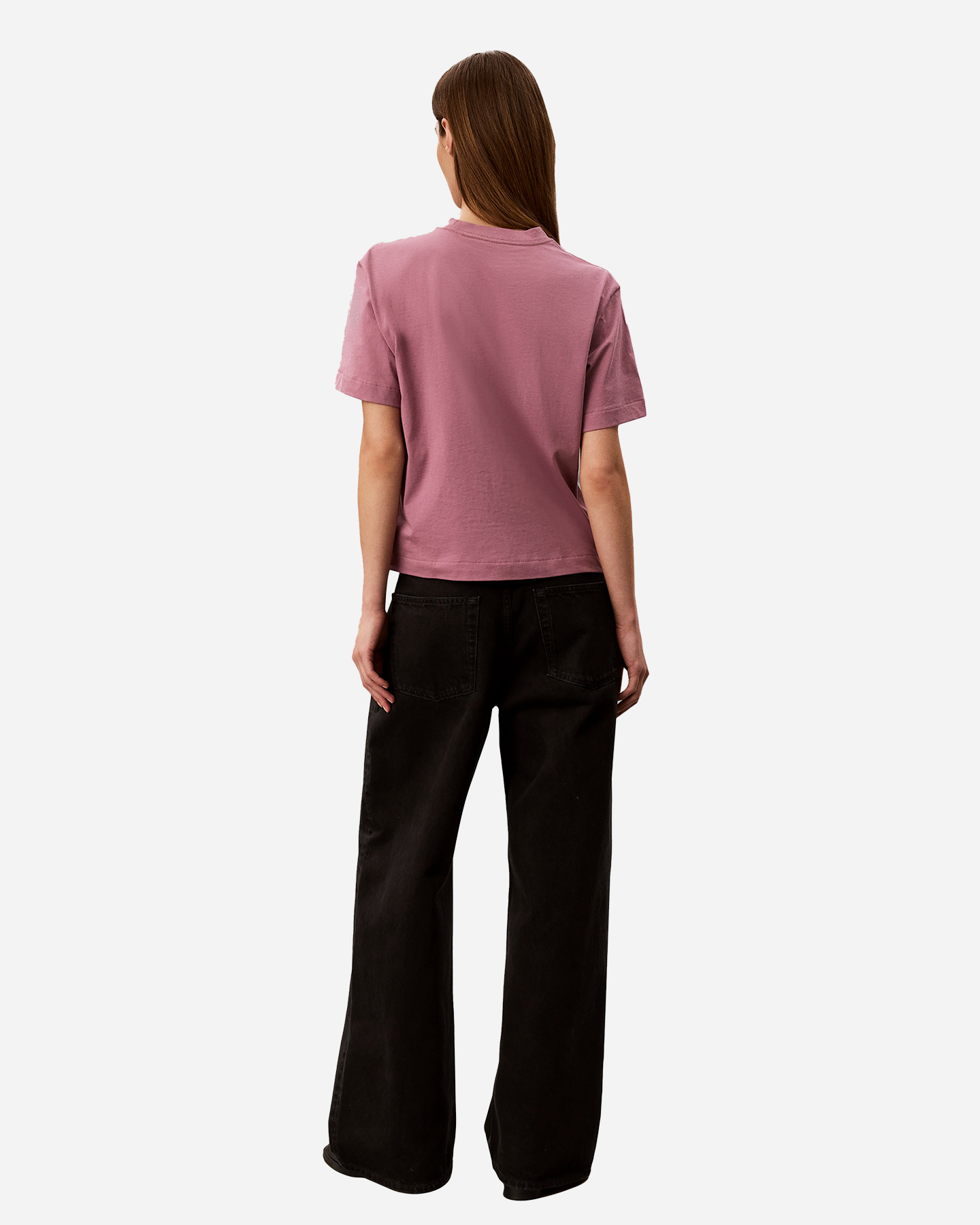 T-shirt CALVIN KLEIN JEANS BOXY LOGO W - Rosa - 4 | Cisalfa Sport