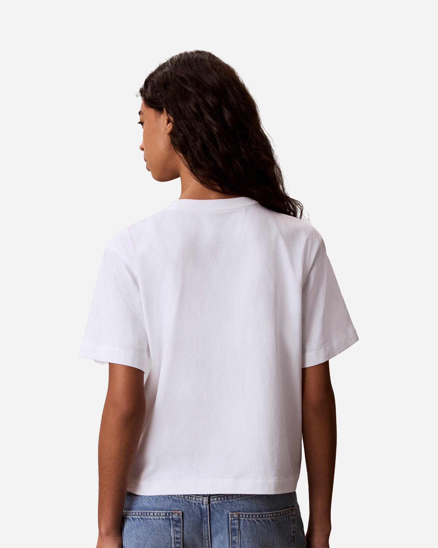 T-shirt CALVIN KLEIN JEANS MONOLOGO W - Bianco - 3 | Cisalfa Sport