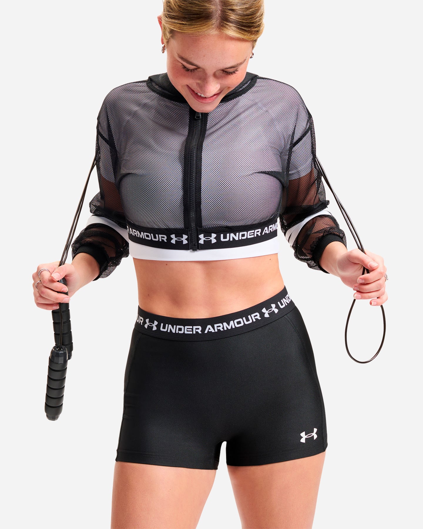 Short training UNDER ARMOUR HEATGEAR W - Nero - 3 | Cisalfa Sport