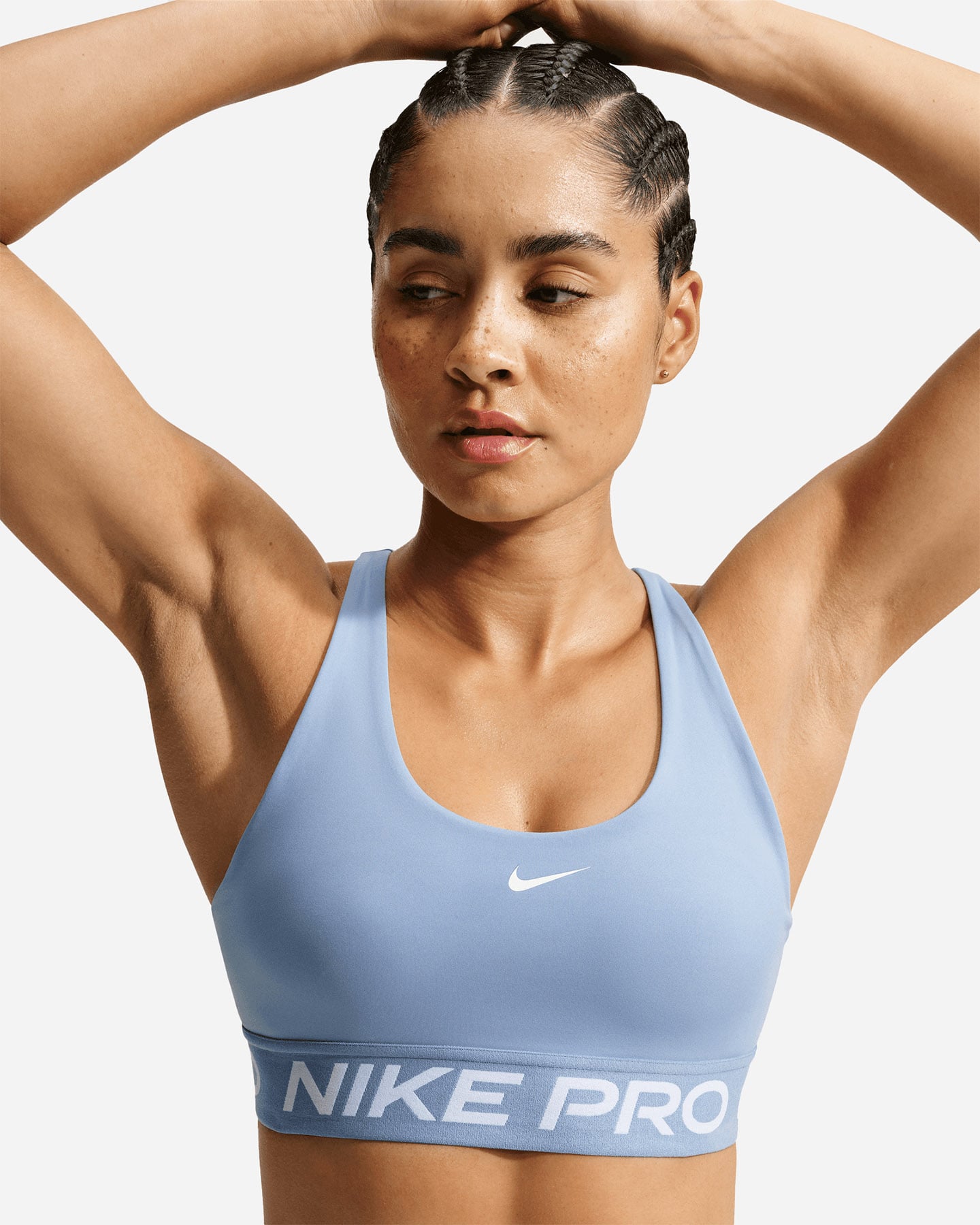 Bra training NIKE PRO ELASTIC LS W - Azzurro - 3 | Cisalfa Sport