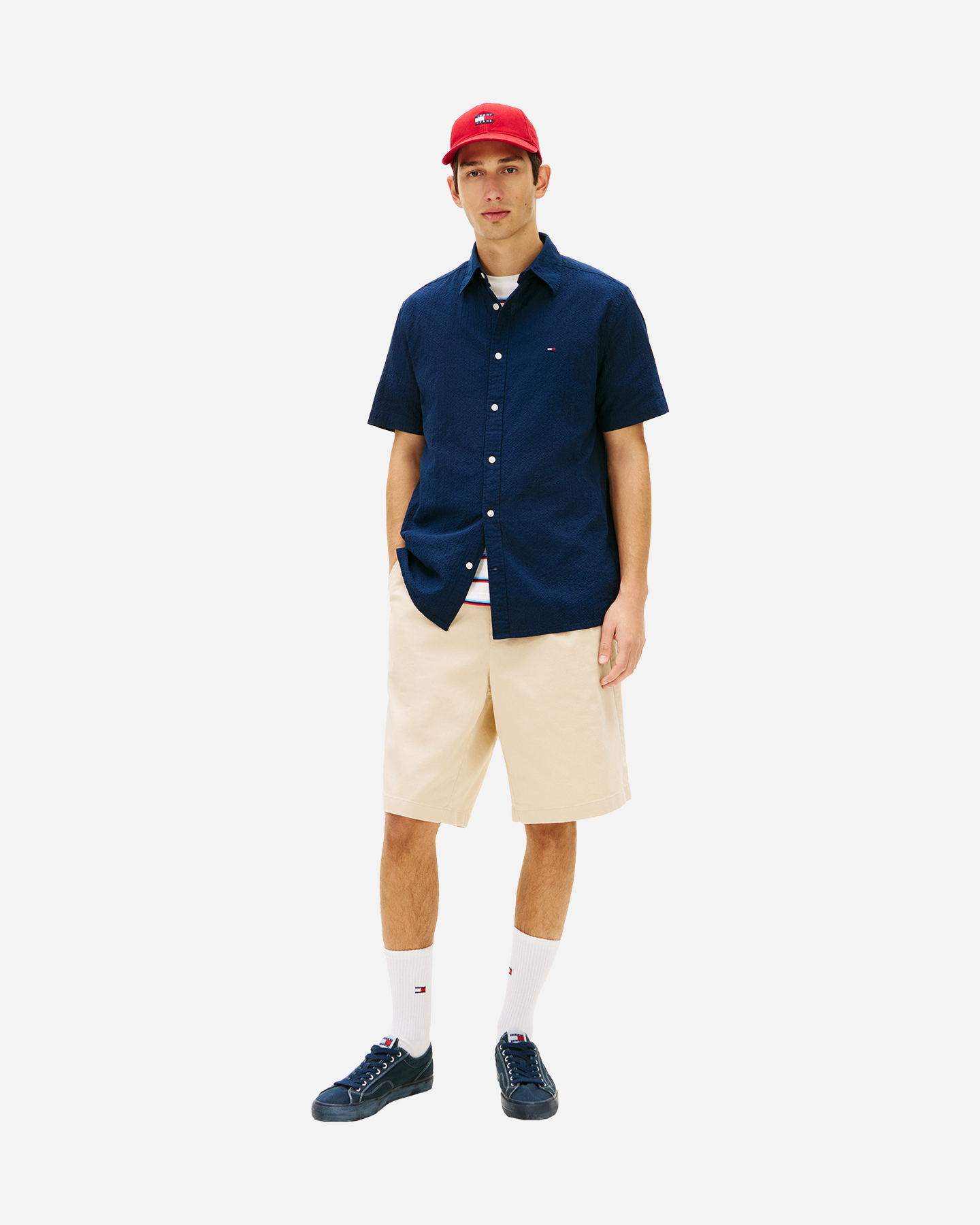 Camicia TOMMY HILFIGER SEERSUCKER M - Blu Navy - 2 | Cisalfa Sport