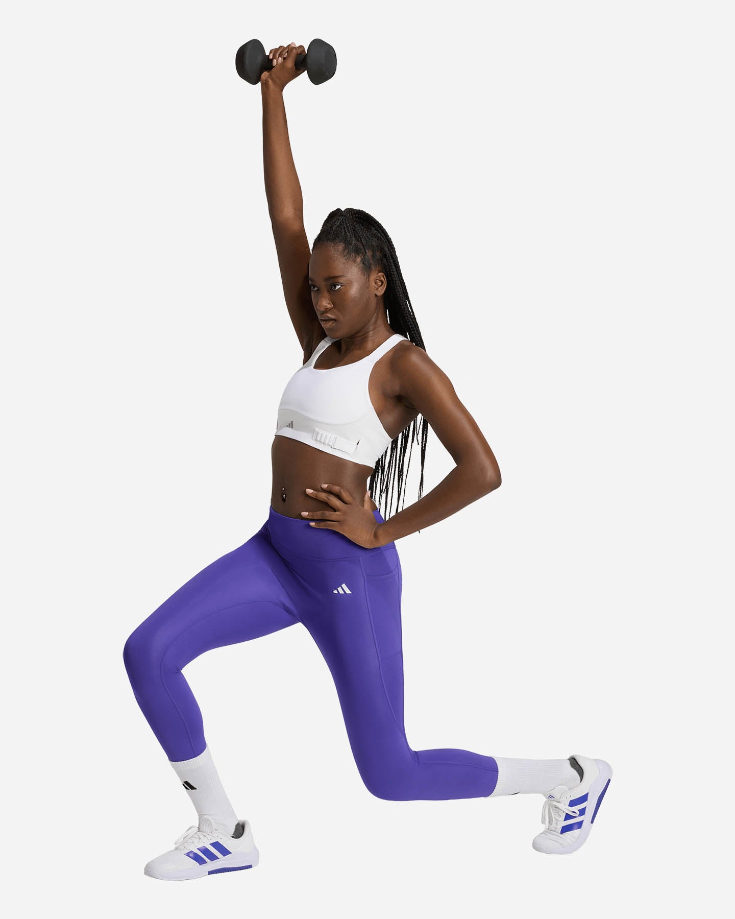 Leggings ADIDAS OPTIME ESSENTIALS W - Viola - 2 | Cisalfa Sport