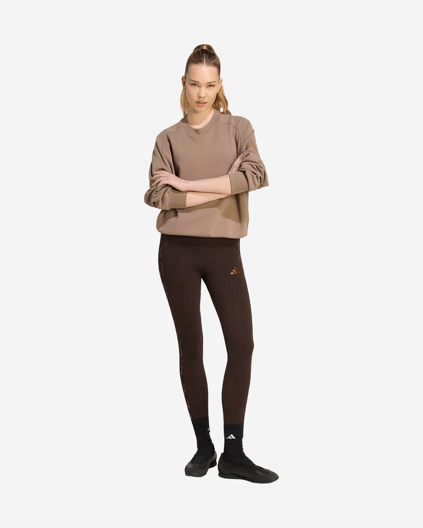 Leggings ADIDAS ESSENTIAL PRINTED 3STRIPES W - Marrone - 2 | Cisalfa Sport