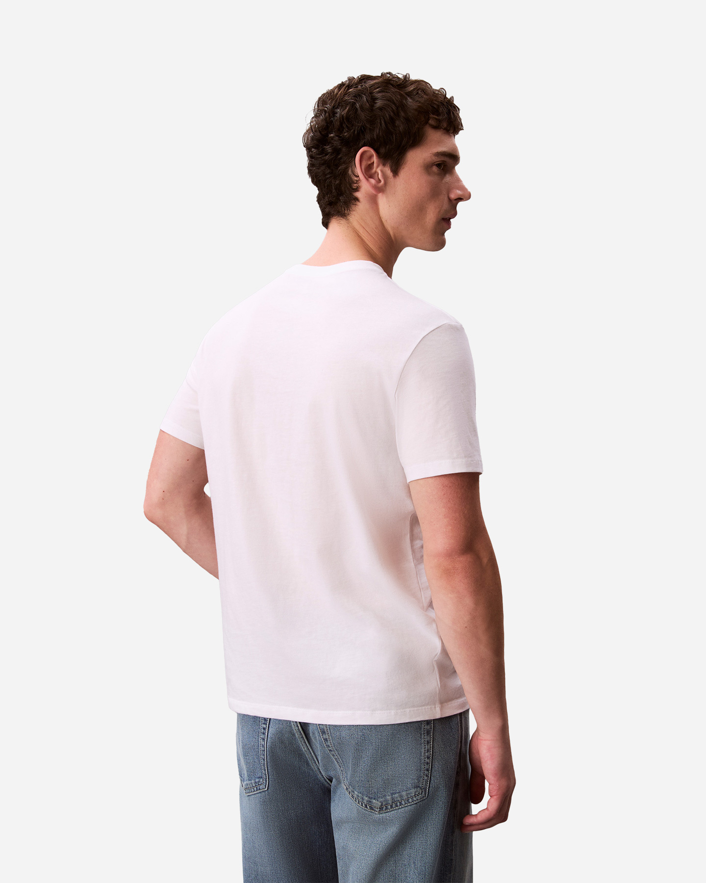 T-shirt CALVIN KLEIN JEANS MICRO MONOLOGO M - Bianco - 2 | Cisalfa Sport