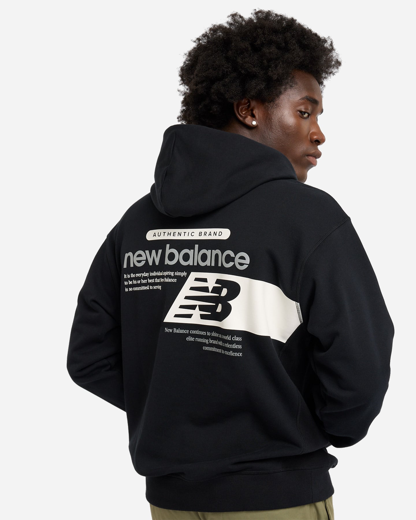 Felpa NEW BALANCE RELAXED GFX BACK BIG LOGO M - Nero - 4 | Cisalfa Sport