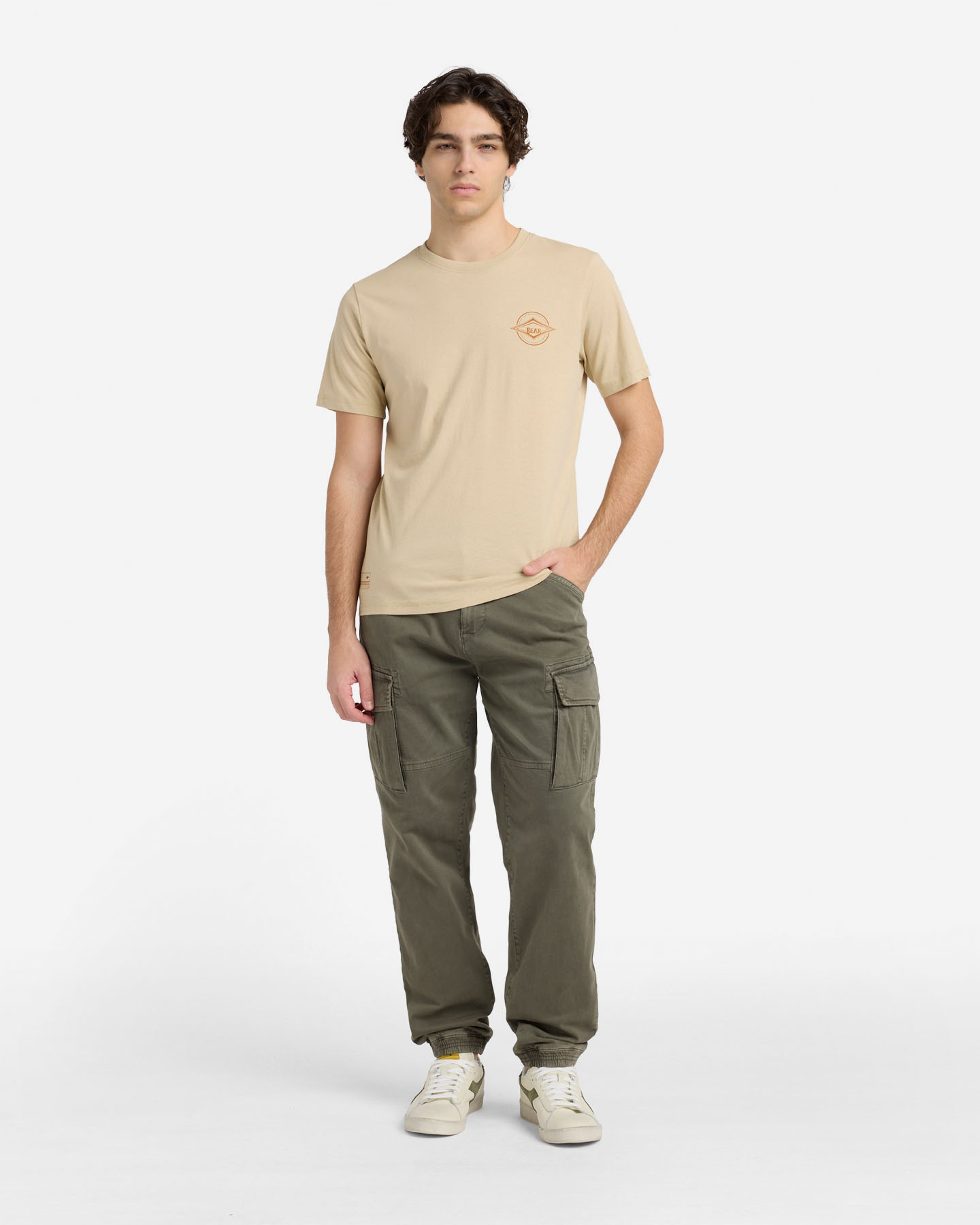 T-shirt BEAR WAVES AFTER WAVES M - Beige - 4 | Cisalfa Sport