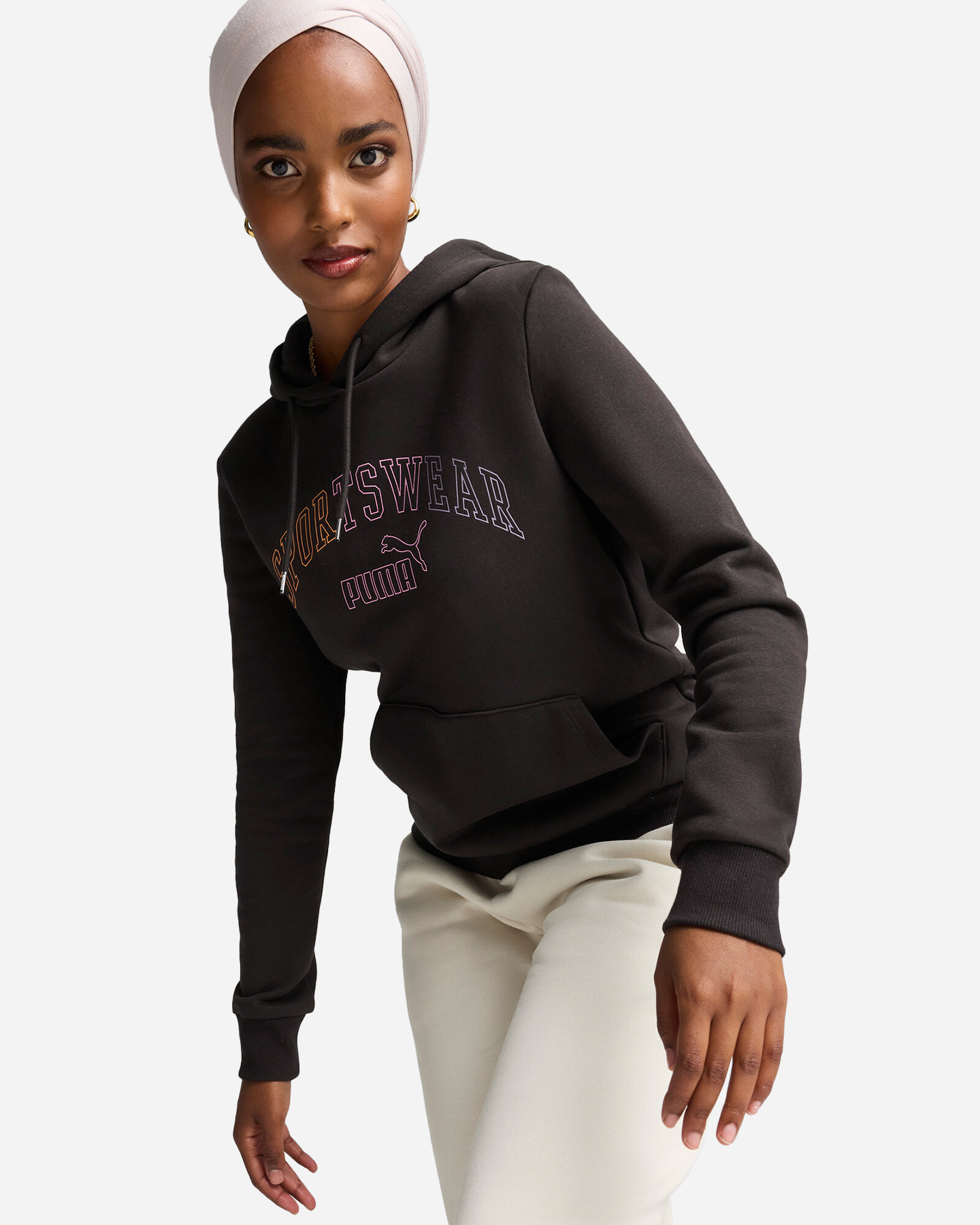 Felpa PUMA ESSENTIALS LOGO LAB W - Nero - 2 | Cisalfa Sport