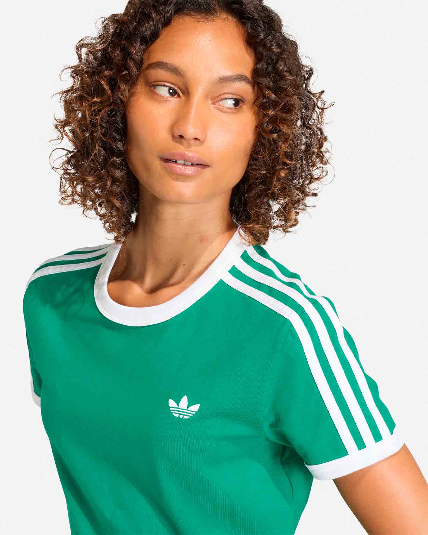 T-shirt ADIDAS 3STRIPES ADICOLOR W - Verde - 5 | Cisalfa Sport