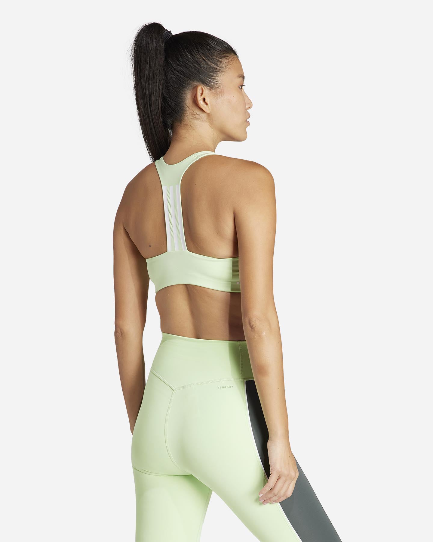Bra training ADIDAS 3STRIPES W - Verde - 3 | Cisalfa Sport