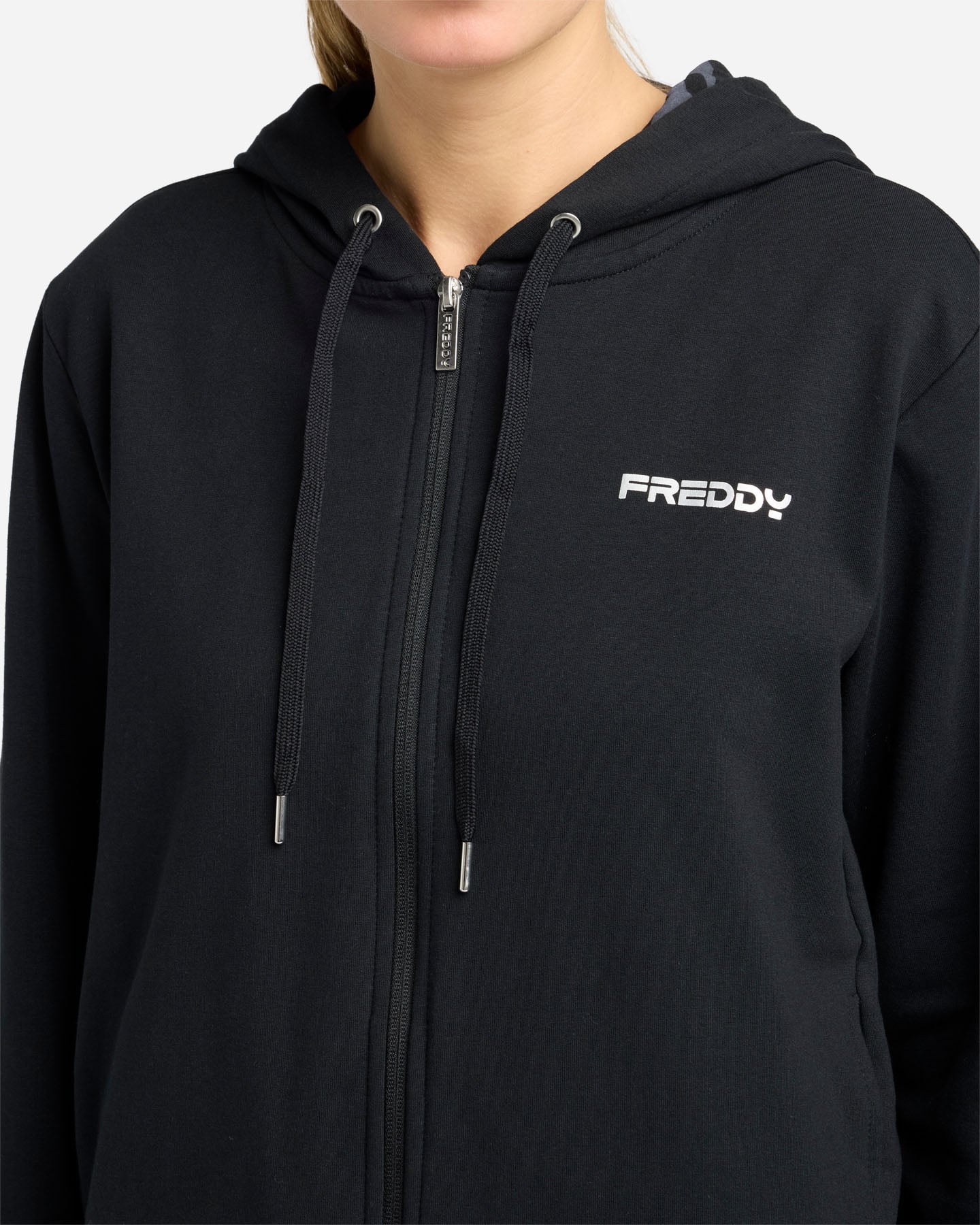 Felpa FREDDY CROP SMALL LOGO W - Nero - 5 | Cisalfa Sport