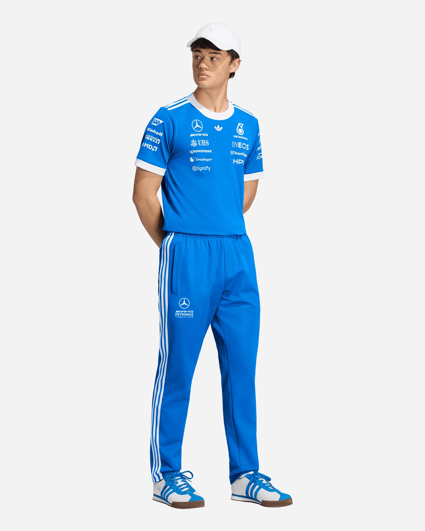 Pantalone ADIDAS ORIGINALS MERCEDES 3STRIPES M - Blu - 2 | Cisalfa Sport