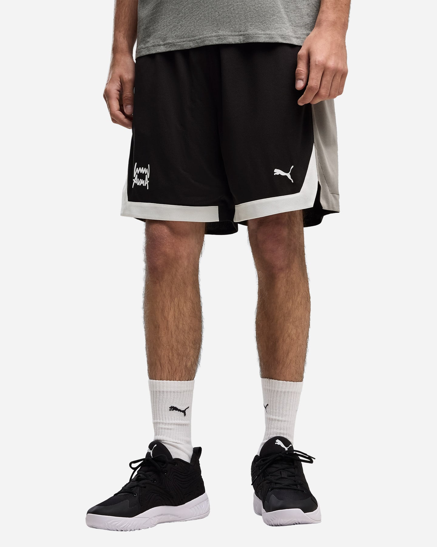 Pantaloncini basket PUMA FUNDAMENTALS M - Nero - 2 | Cisalfa Sport