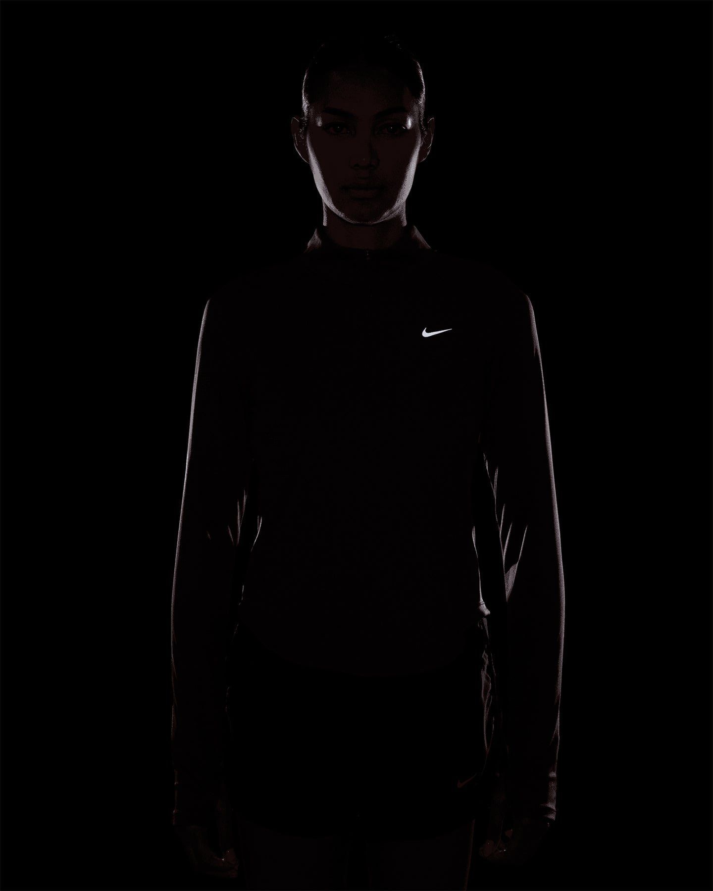Maglia running NIKE TEMPO SWOOSH LS W - Marrone - 3 | Cisalfa Sport