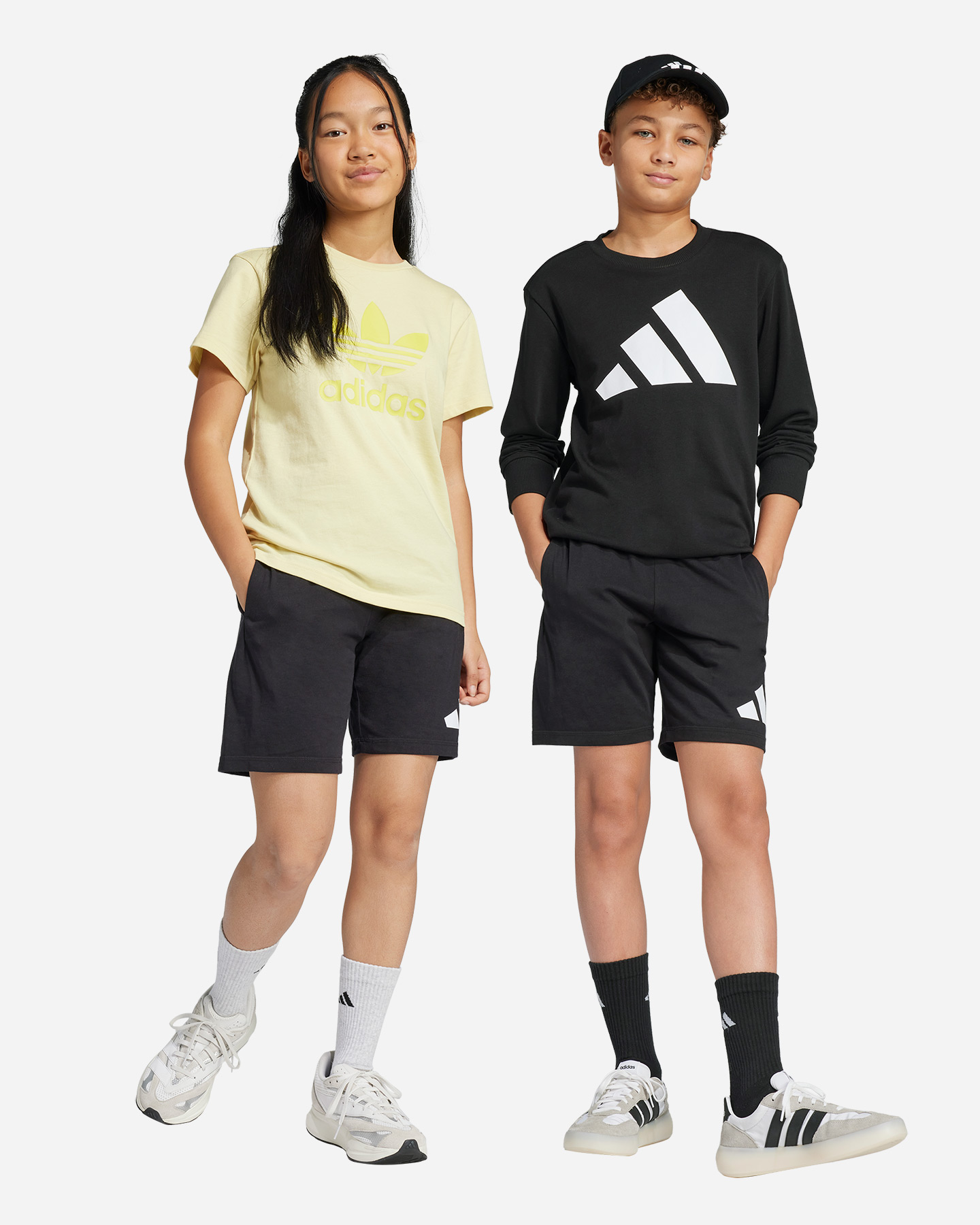 Pantaloncini ADIDAS BIG LOGO JR - Nero - 2 | Cisalfa Sport