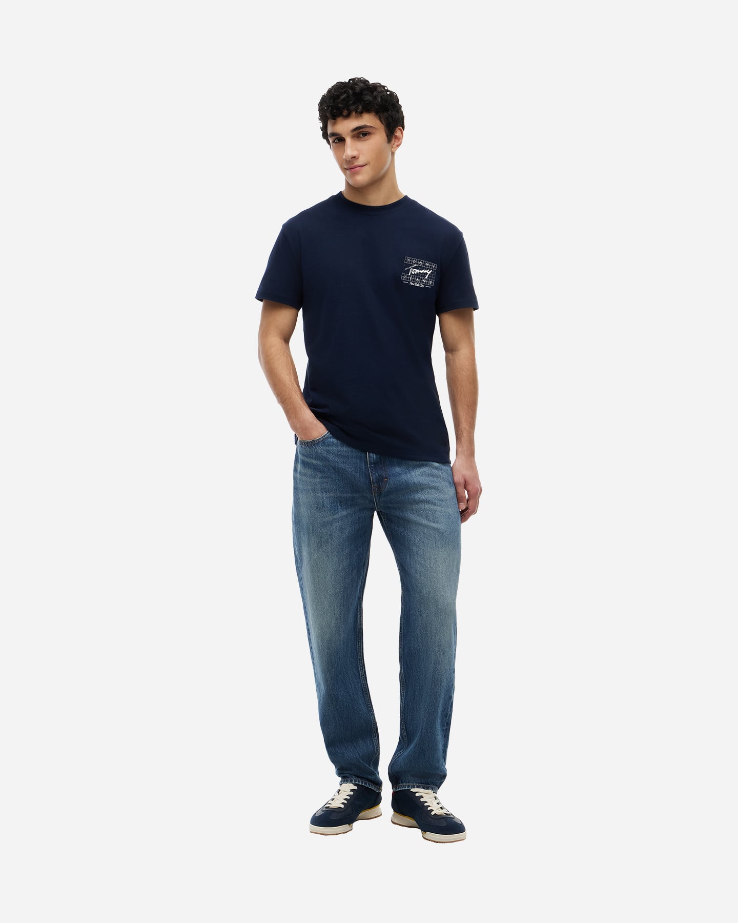 T-shirt TOMMY HILFIGER BACK LOGO SIGNATURE M - Blu - 2 | Cisalfa Sport