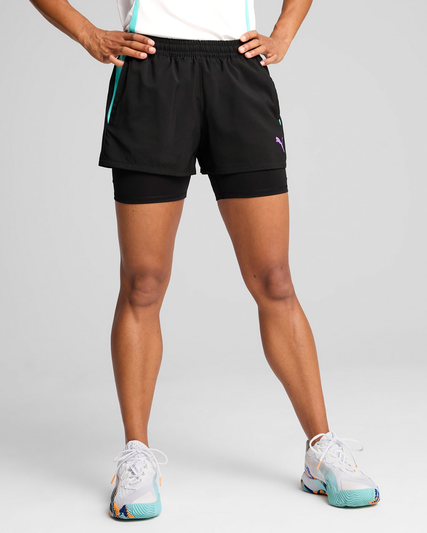 Pantaloncini tennis PUMA PADEL W - Nero - 2 | Cisalfa Sport