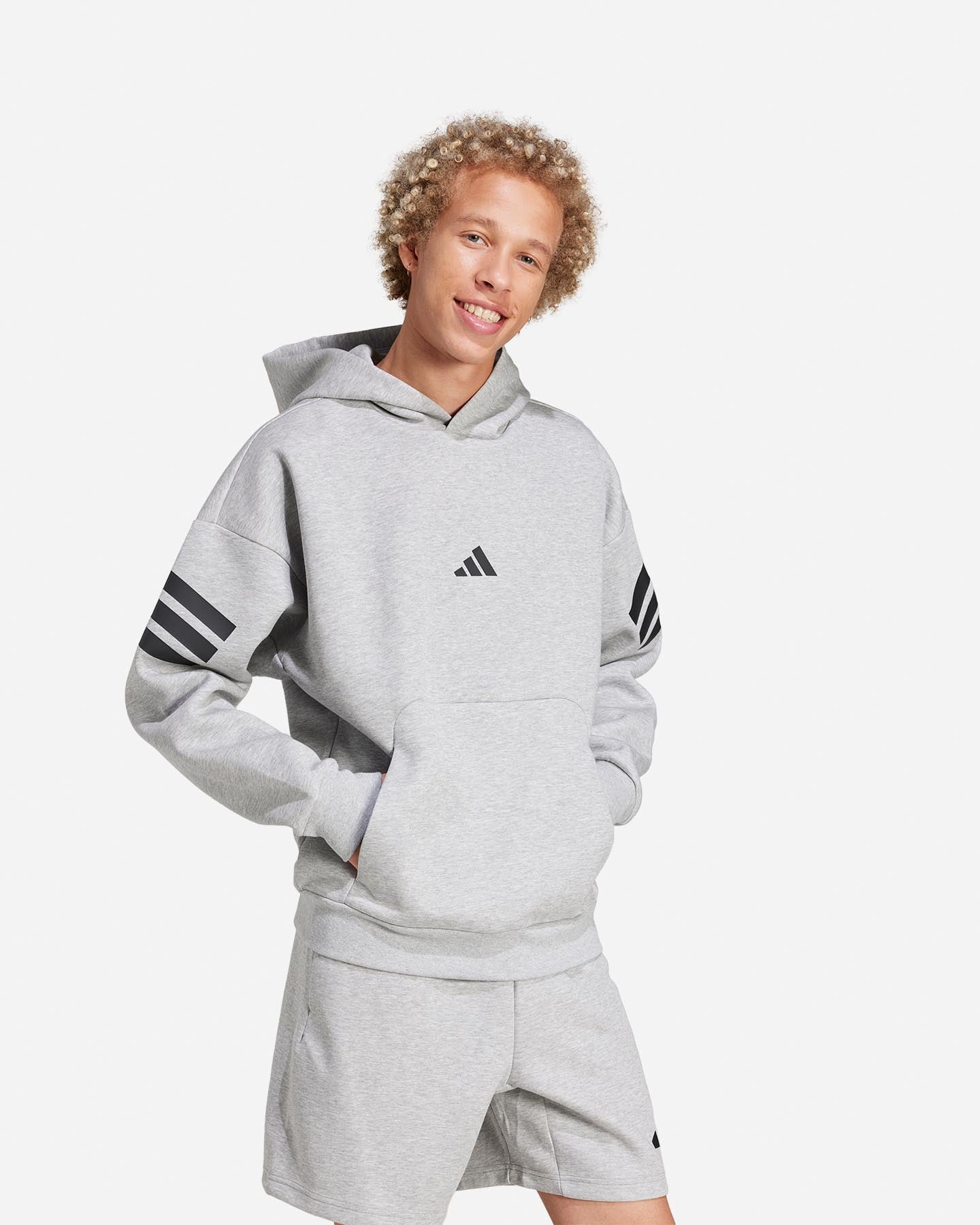 Felpa ADIDAS FUTURE ICONS 3STRIPES M - Grigio - 2 | Cisalfa Sport