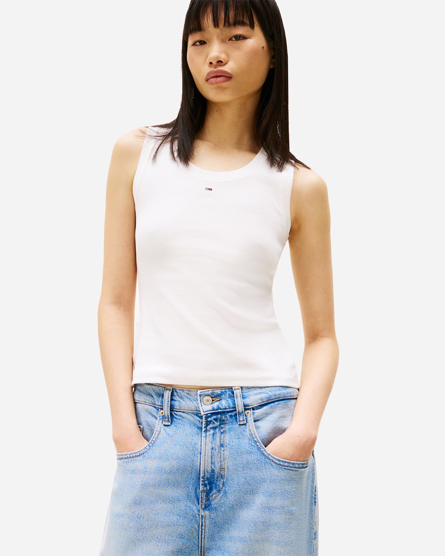 Canotta TOMMY HILFIGER SMALL FLAG W - Bianco - 4 | Cisalfa Sport