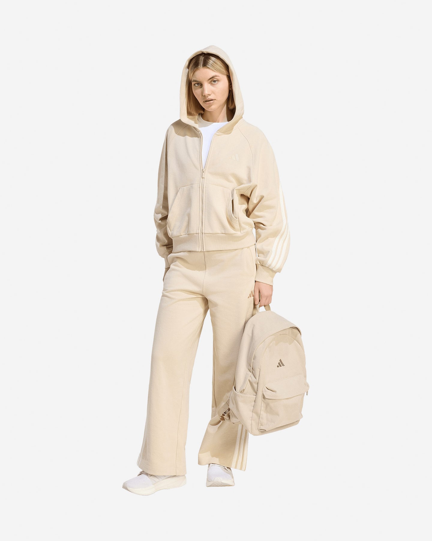 Felpa ADIDAS KIT 3STRIPES W - Beige - 2 | Cisalfa Sport