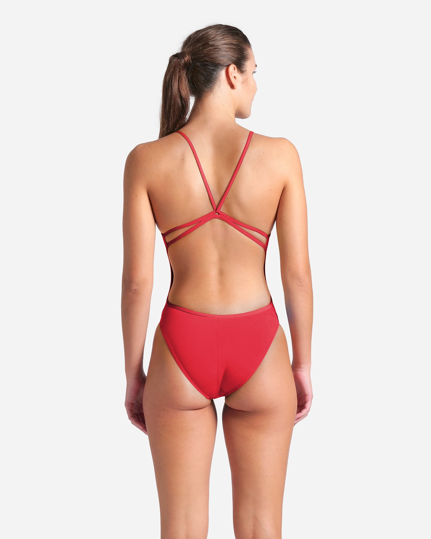 Costume piscina ARENA SOLID LACE BACK W - Rosso - 1 | Cisalfa Sport