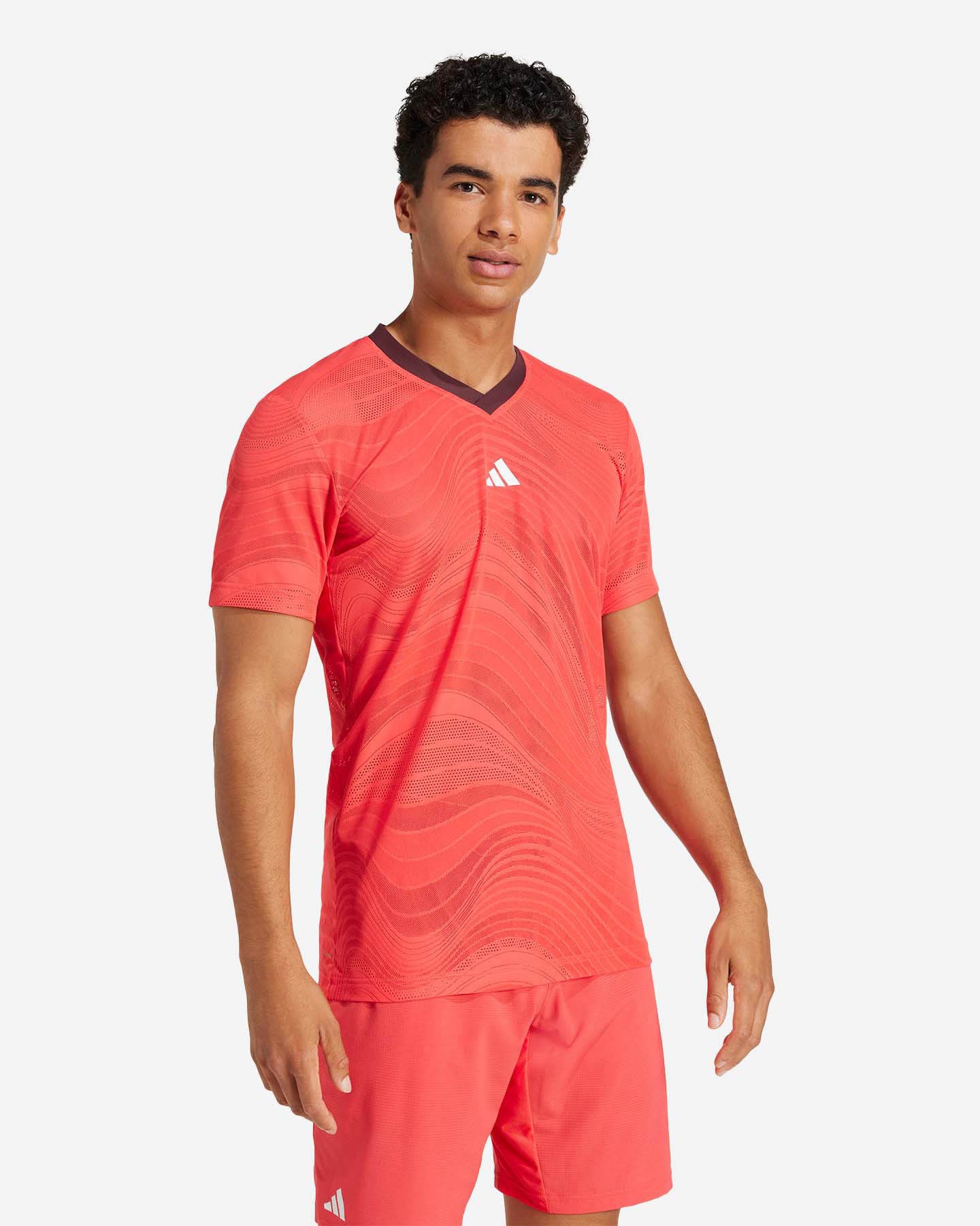 T-shirt tennis ADIDAS AO25 M - Rosso - 3 | Cisalfa Sport