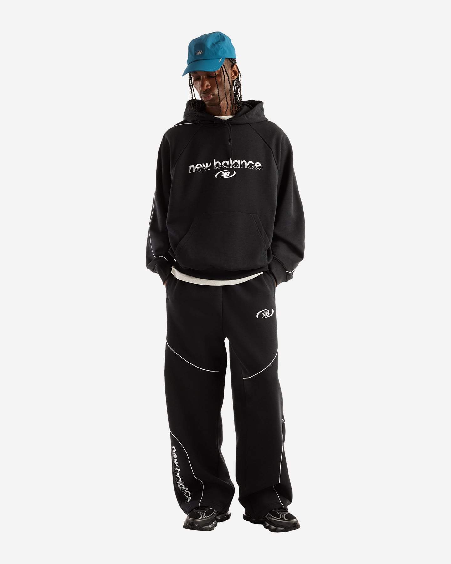 Pantalone NEW BALANCE TRACKSIDE STRAIGHT M - Nero - 2 | Cisalfa Sport