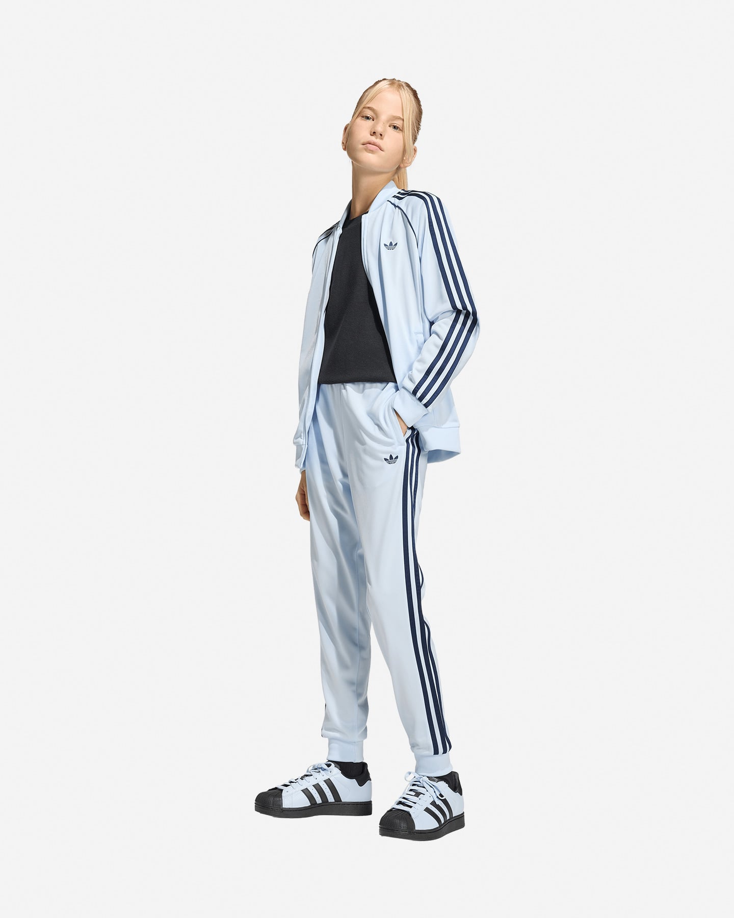 Pantalone ADIDAS SST JR - Azzurro - 3 | Cisalfa Sport
