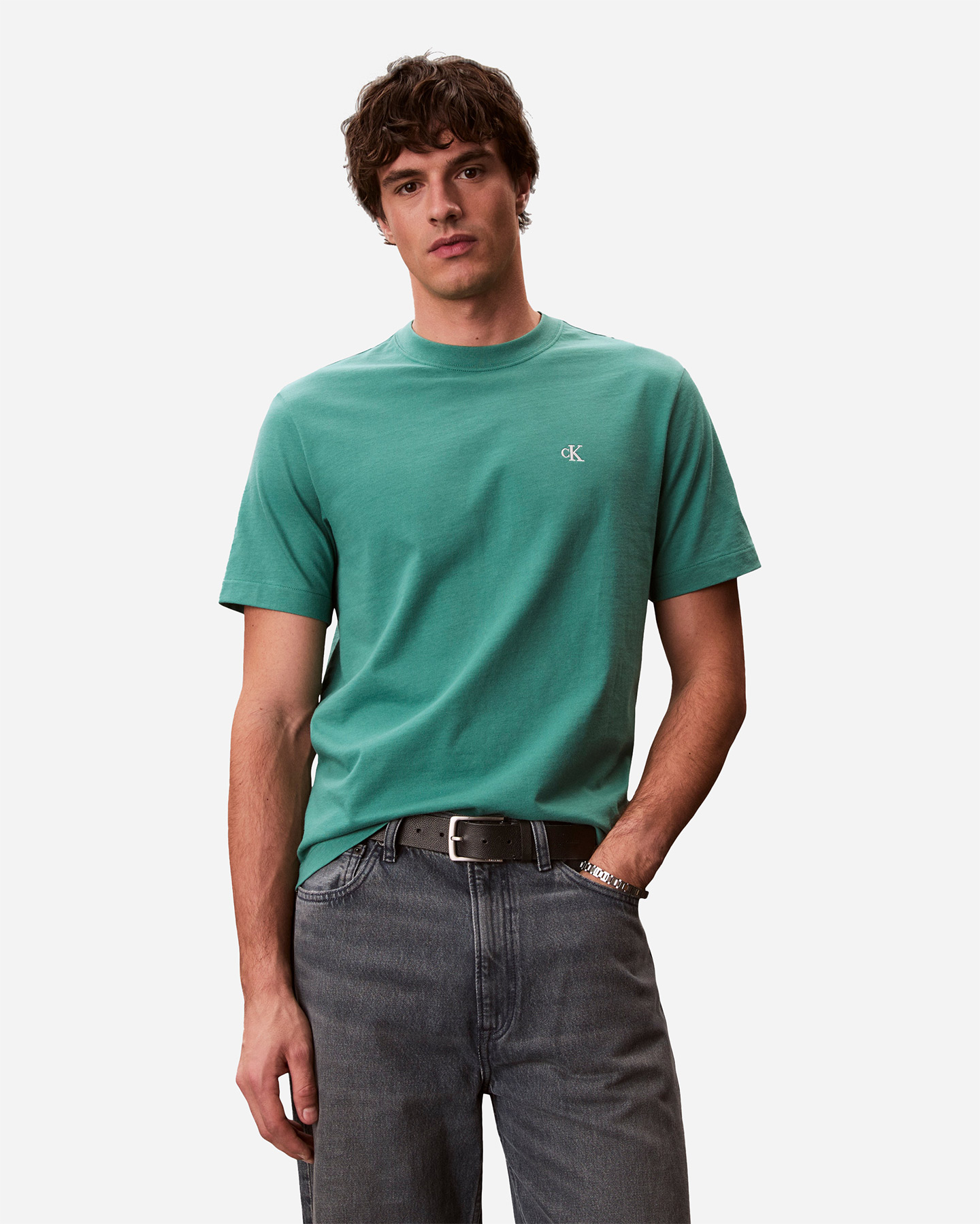 T-shirt CALVIN KLEIN JEANS EASY MONOGRAM M - Verde - 1 | Cisalfa Sport