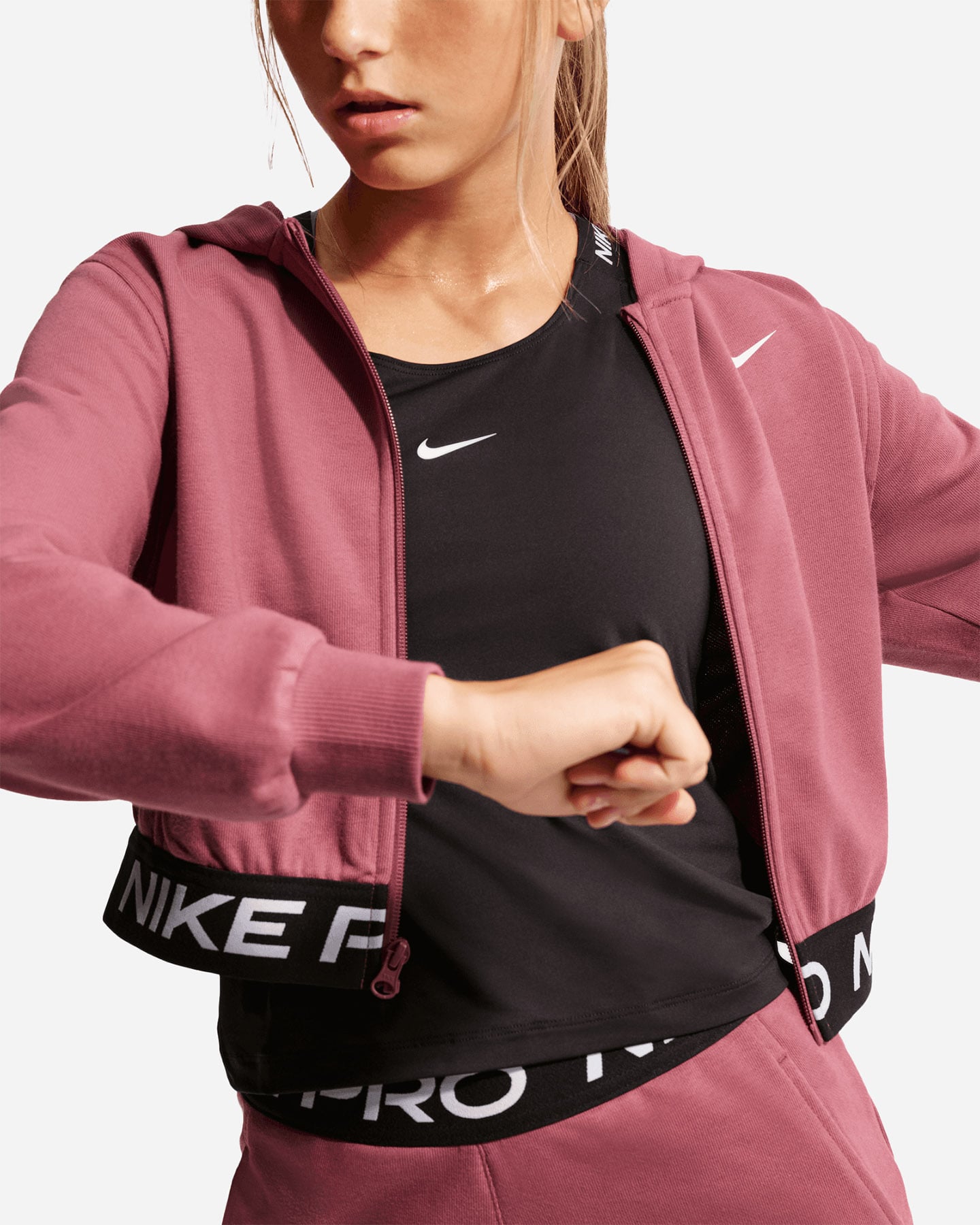 Felpa NIKE TAPE PRO RISE JR - Rosa - 5 | Cisalfa Sport
