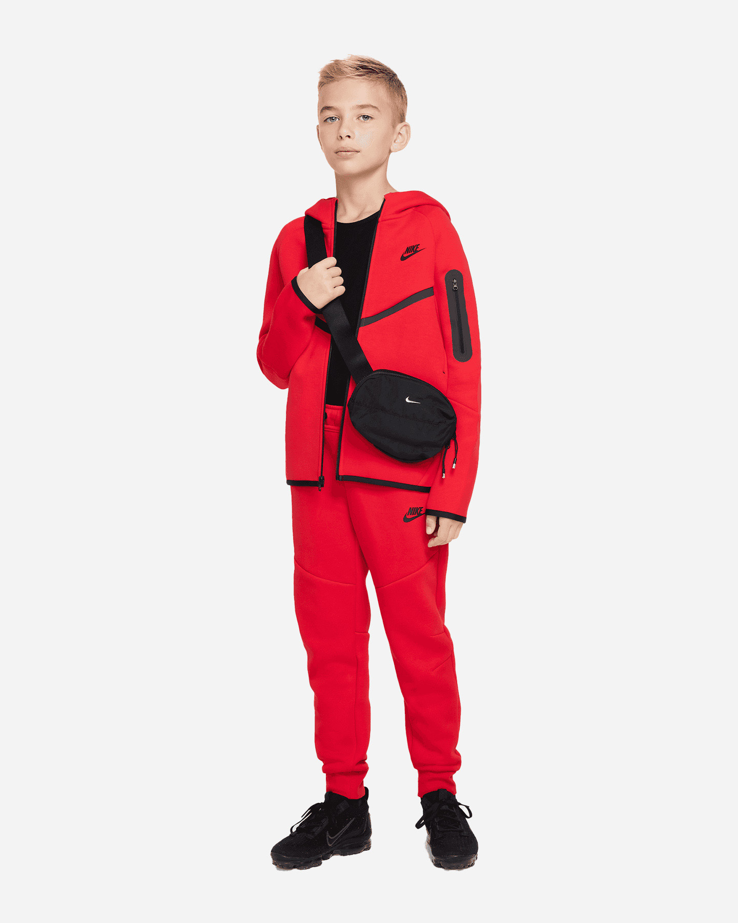 Pantalone NIKE TECH FLEECE 2 JR - Rosso - 2 | Cisalfa Sport