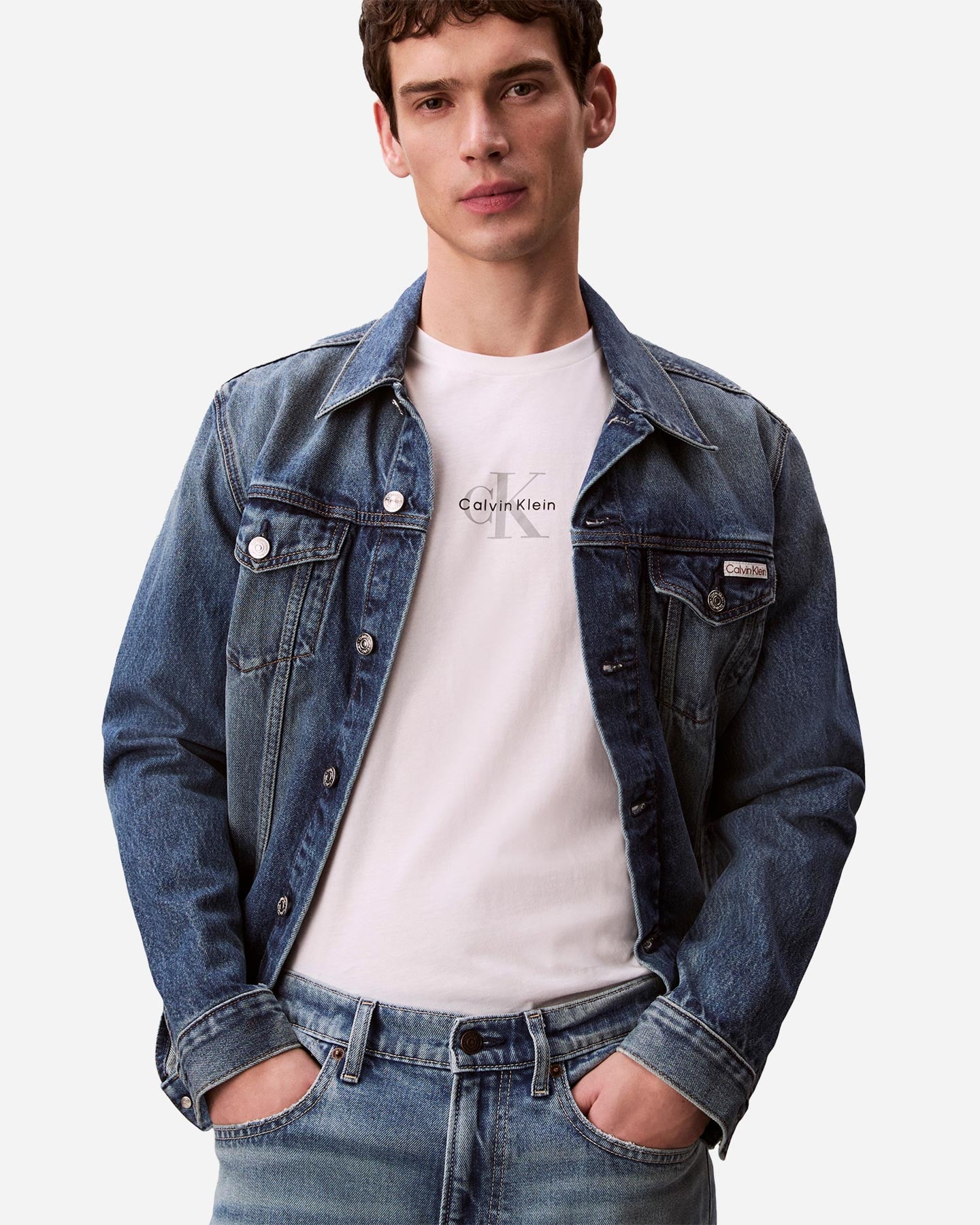 T-shirt CALVIN KLEIN JEANS MICRO MONOLOGO M - Bianco - 4 | Cisalfa Sport