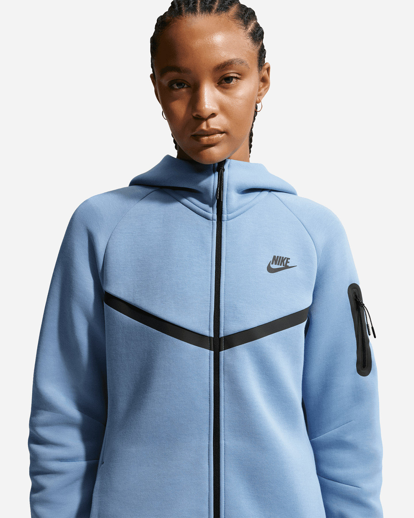 Felpa NIKE TECH FLEECE W - Azzurro - 3 | Cisalfa Sport