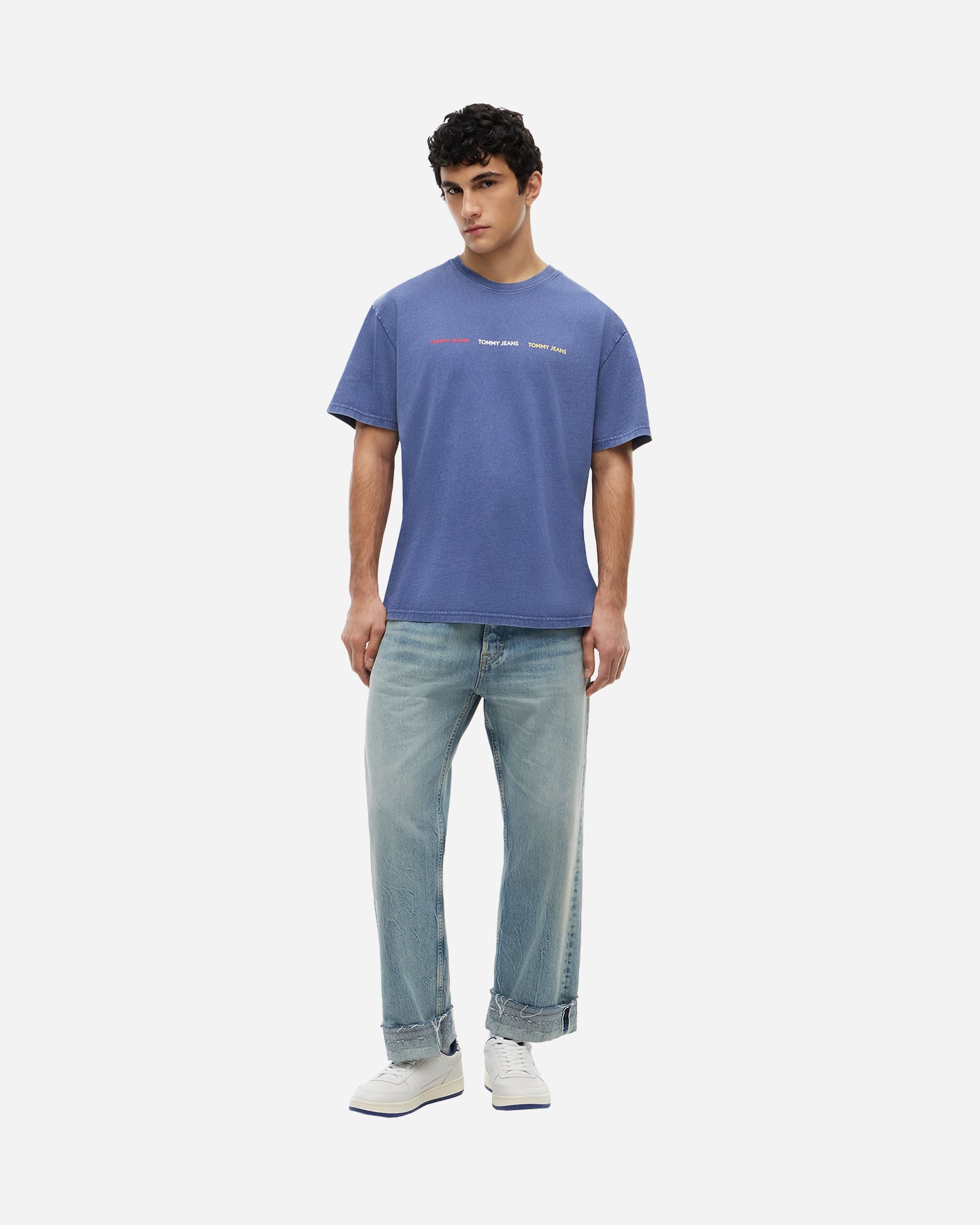 T-shirt TOMMY HILFIGER LOGO REPEAT M - Azzurro - 2 | Cisalfa Sport