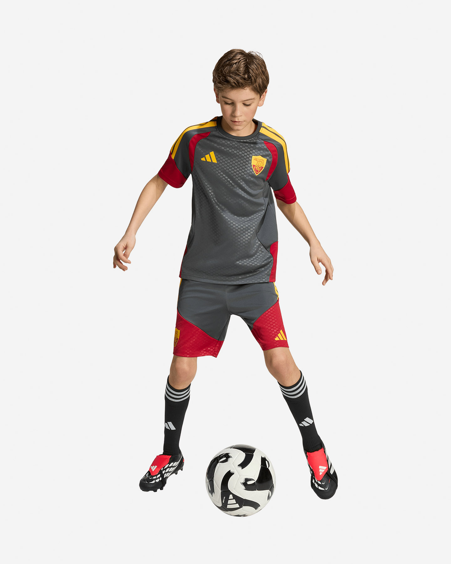 Abbigliamento calcio ufficiale ADIDAS AS ROMA TIRO26 COMPETITION TRAINING 26-27 JR - 4 | Cisalfa Sport