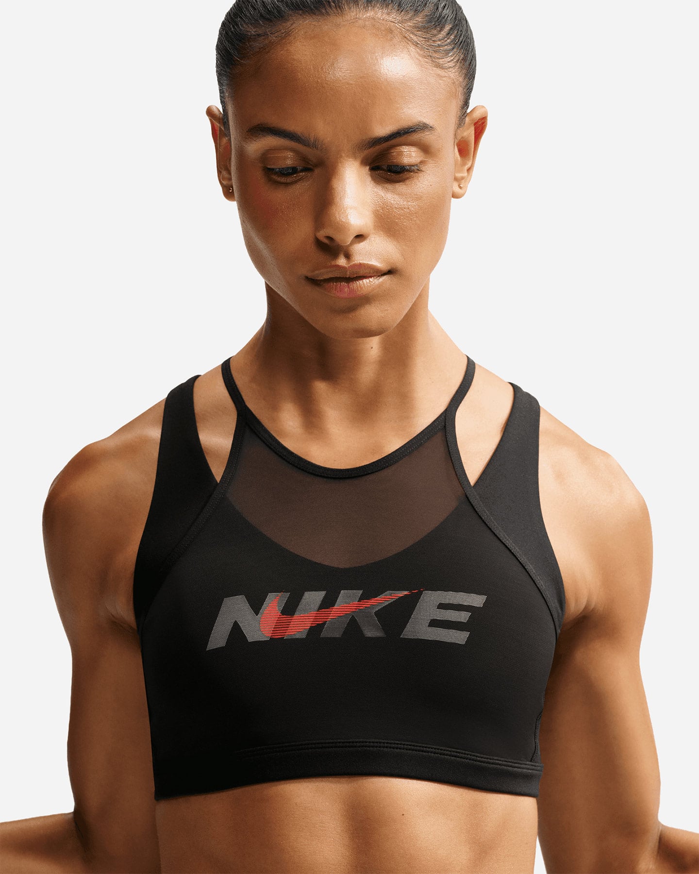 Bra training NIKE ONE BIG LOGO W - Nero - 3 | Cisalfa Sport